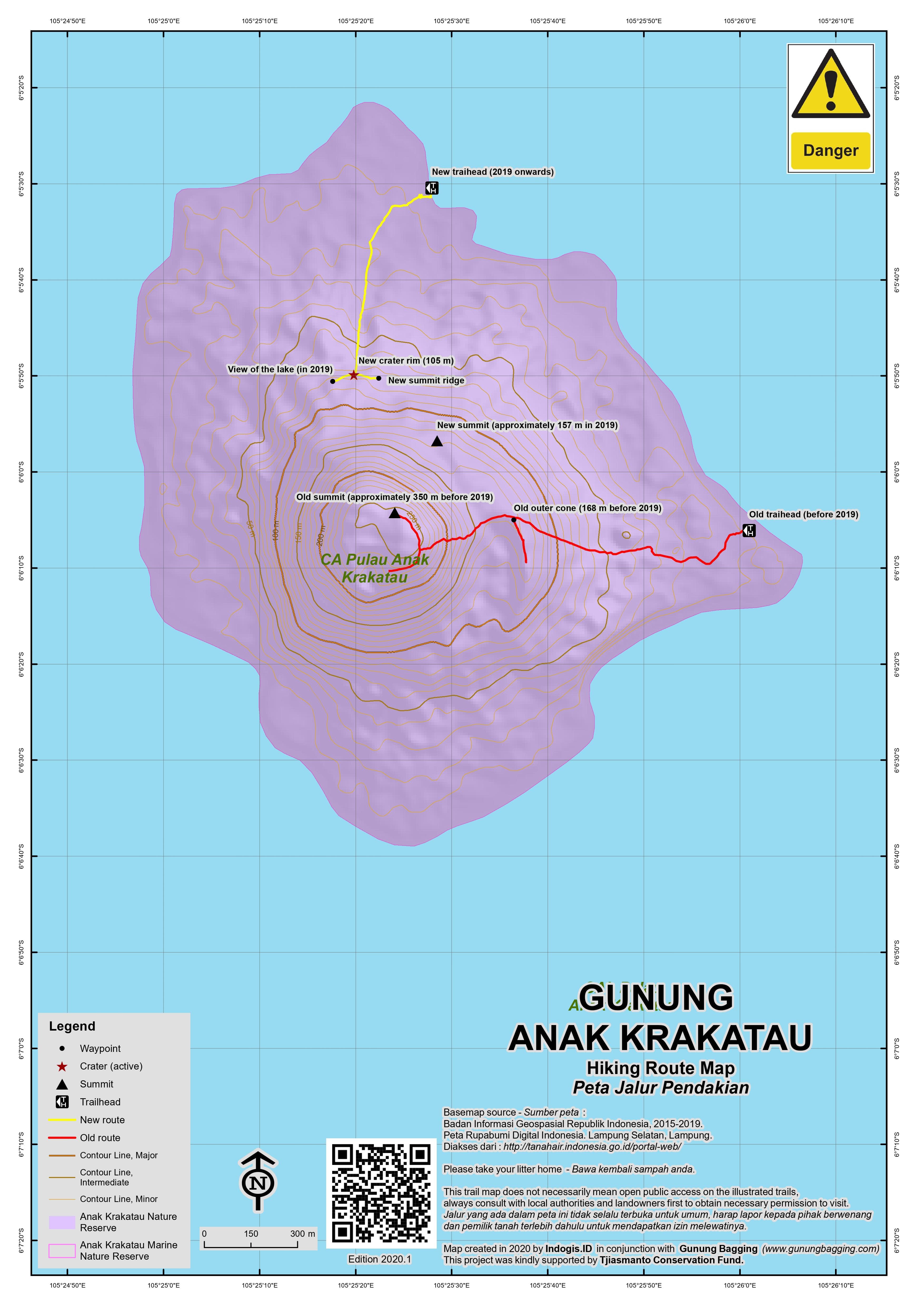 Peta Jalur Gunung Anak Krakatau