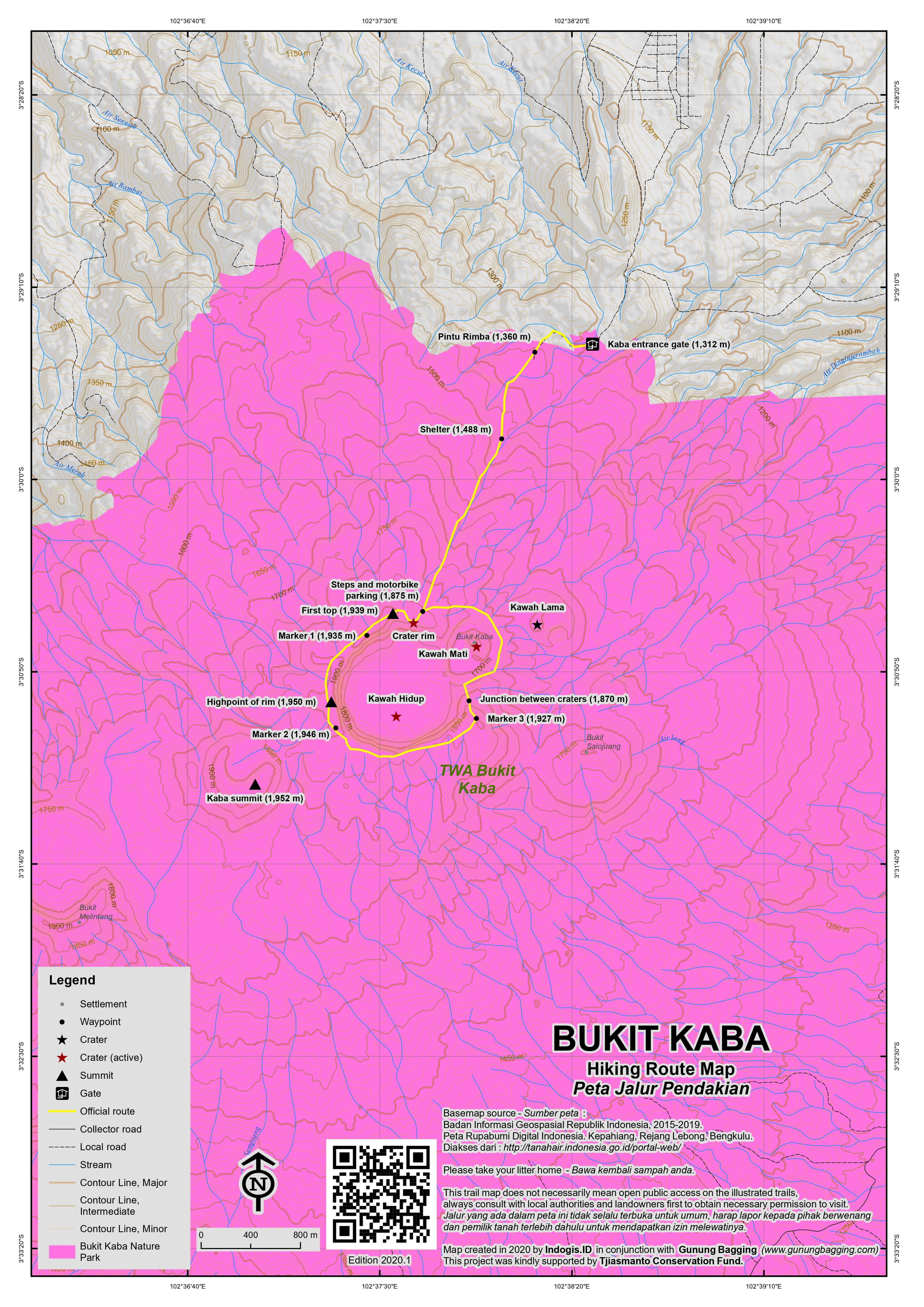 Peta Jalur Gunung Bukit Kaba