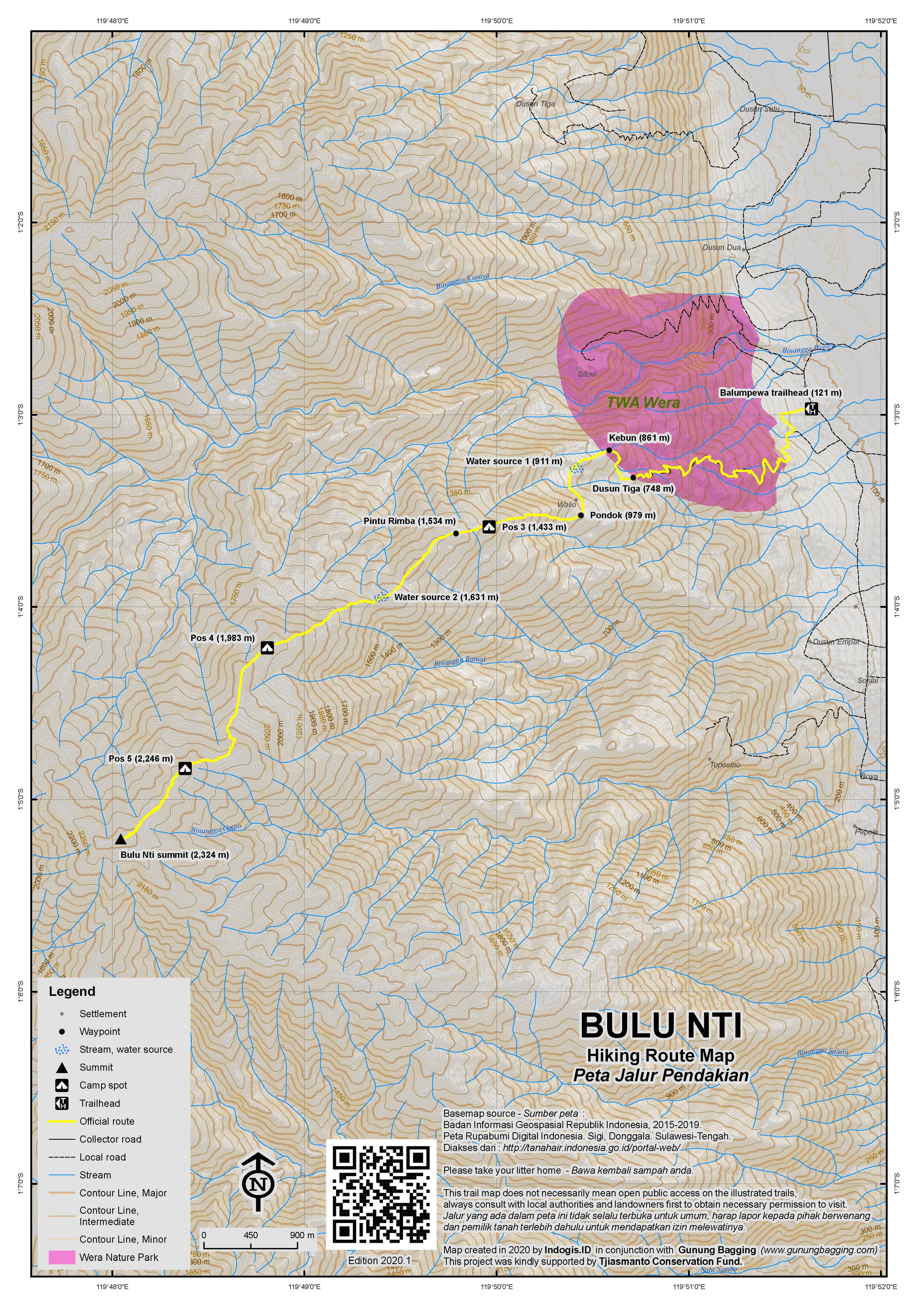 Peta Jalur Gunung Bulu Nti