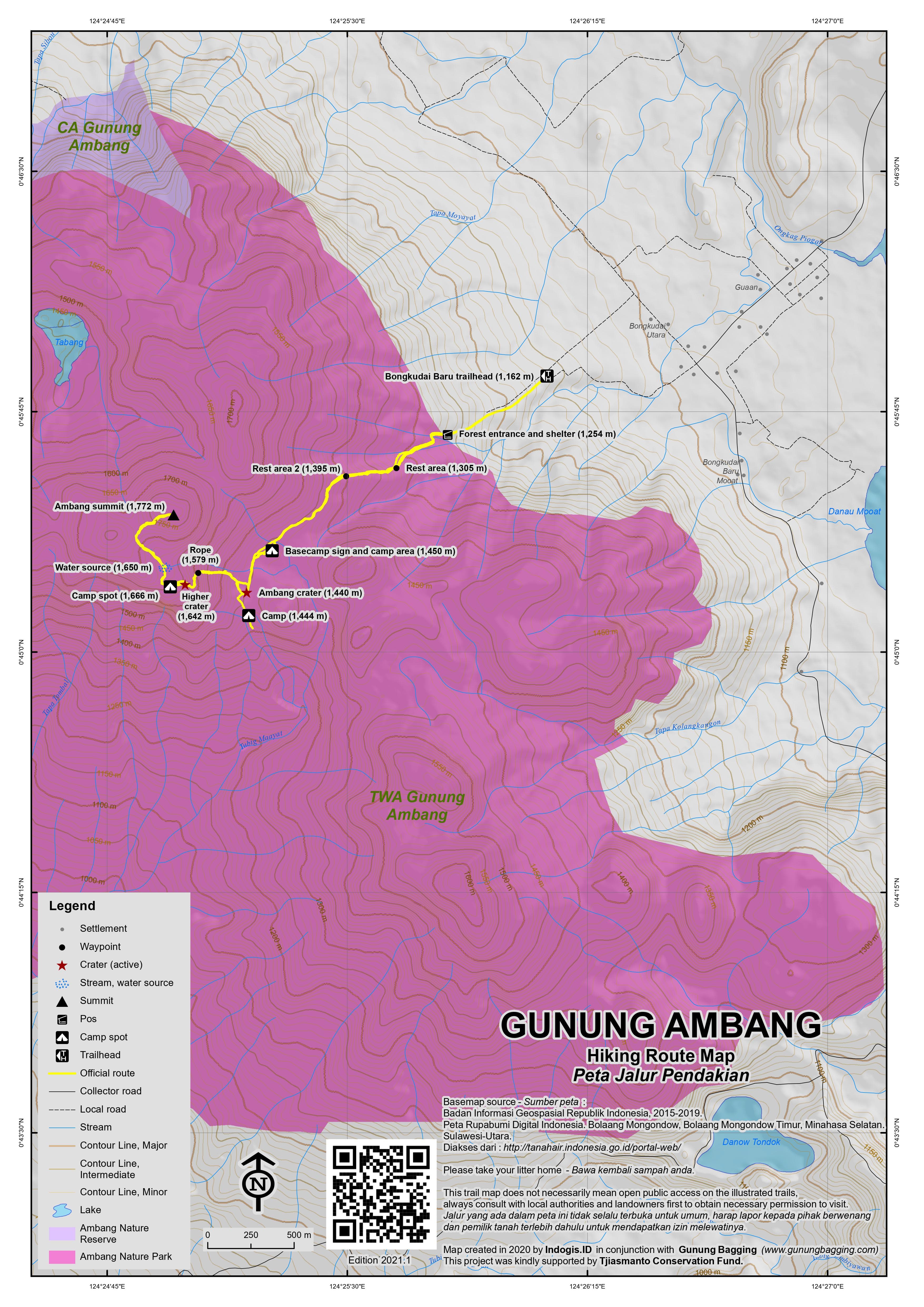 Peta Jalur Gunung Ambang