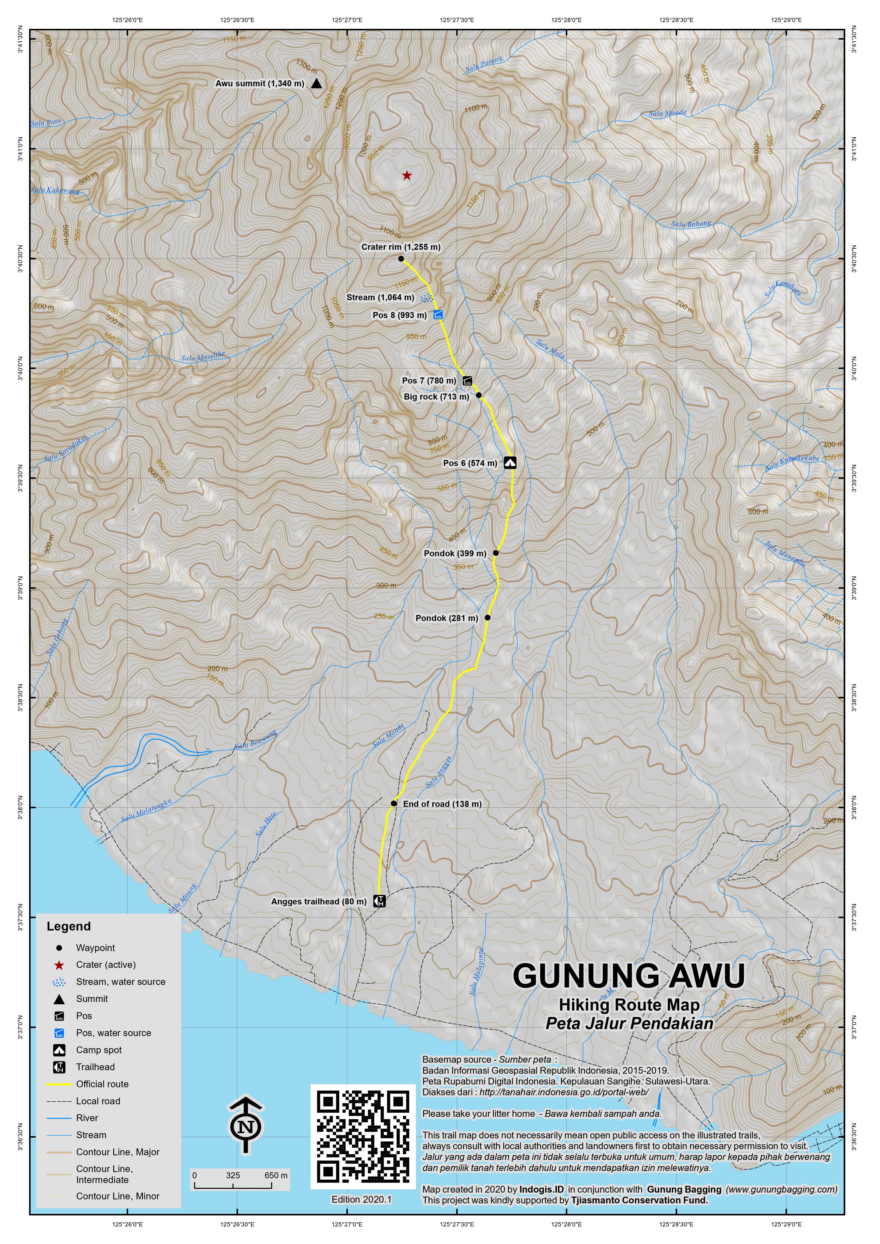 Peta Jalur Gunung Awu