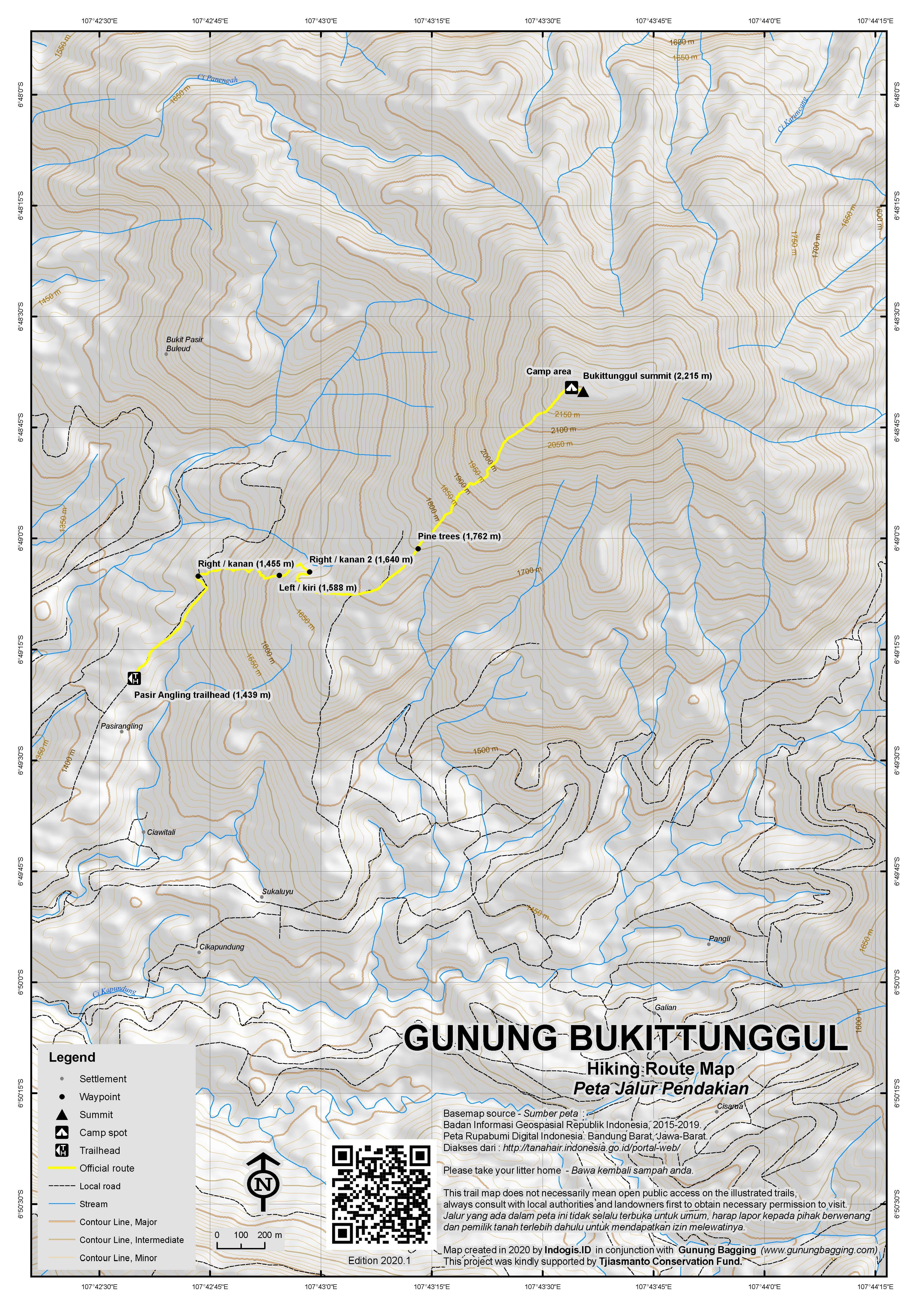 Peta Jalur Gunung Bukittunggul