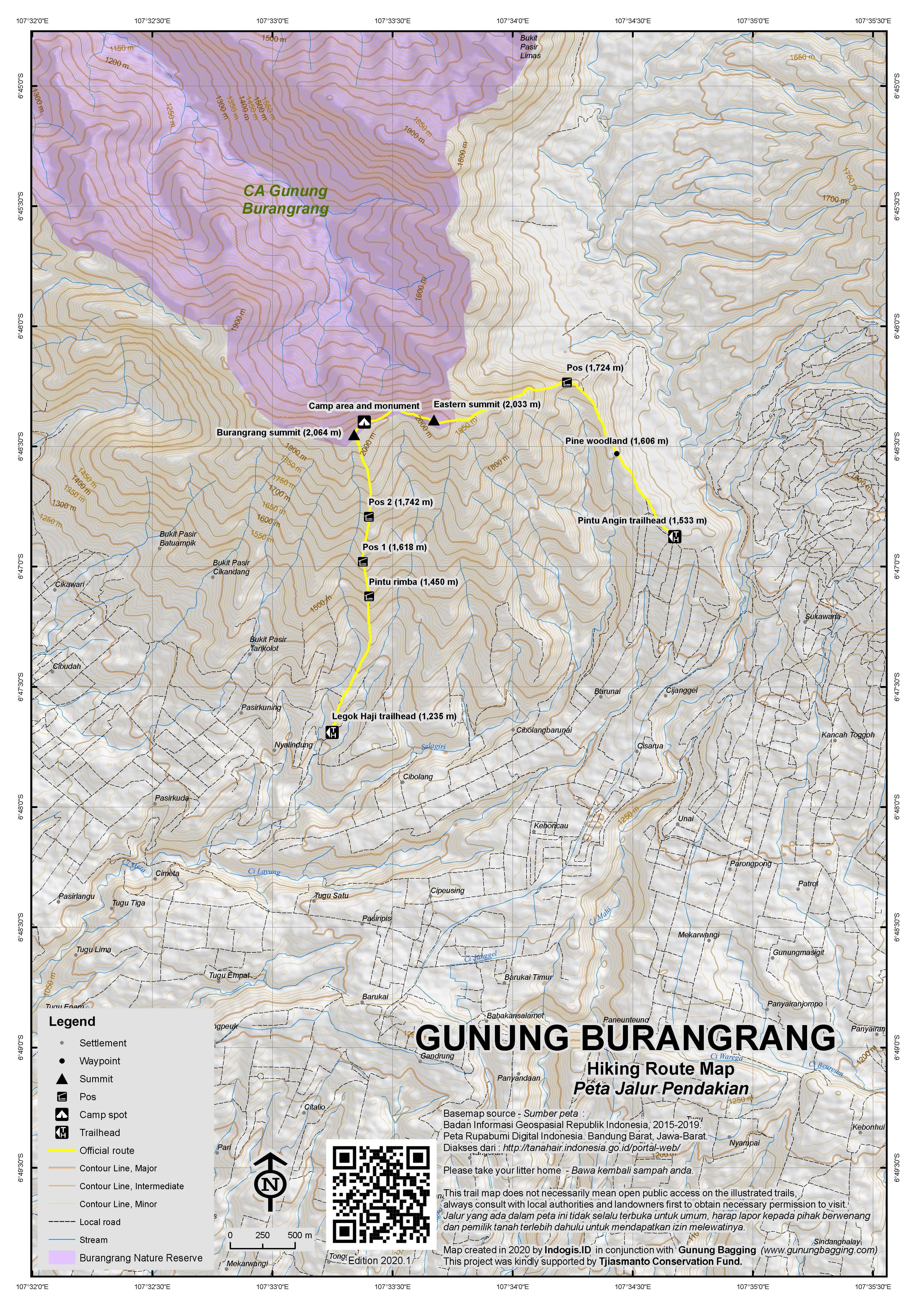 Peta Jalur Gunung Burangrang