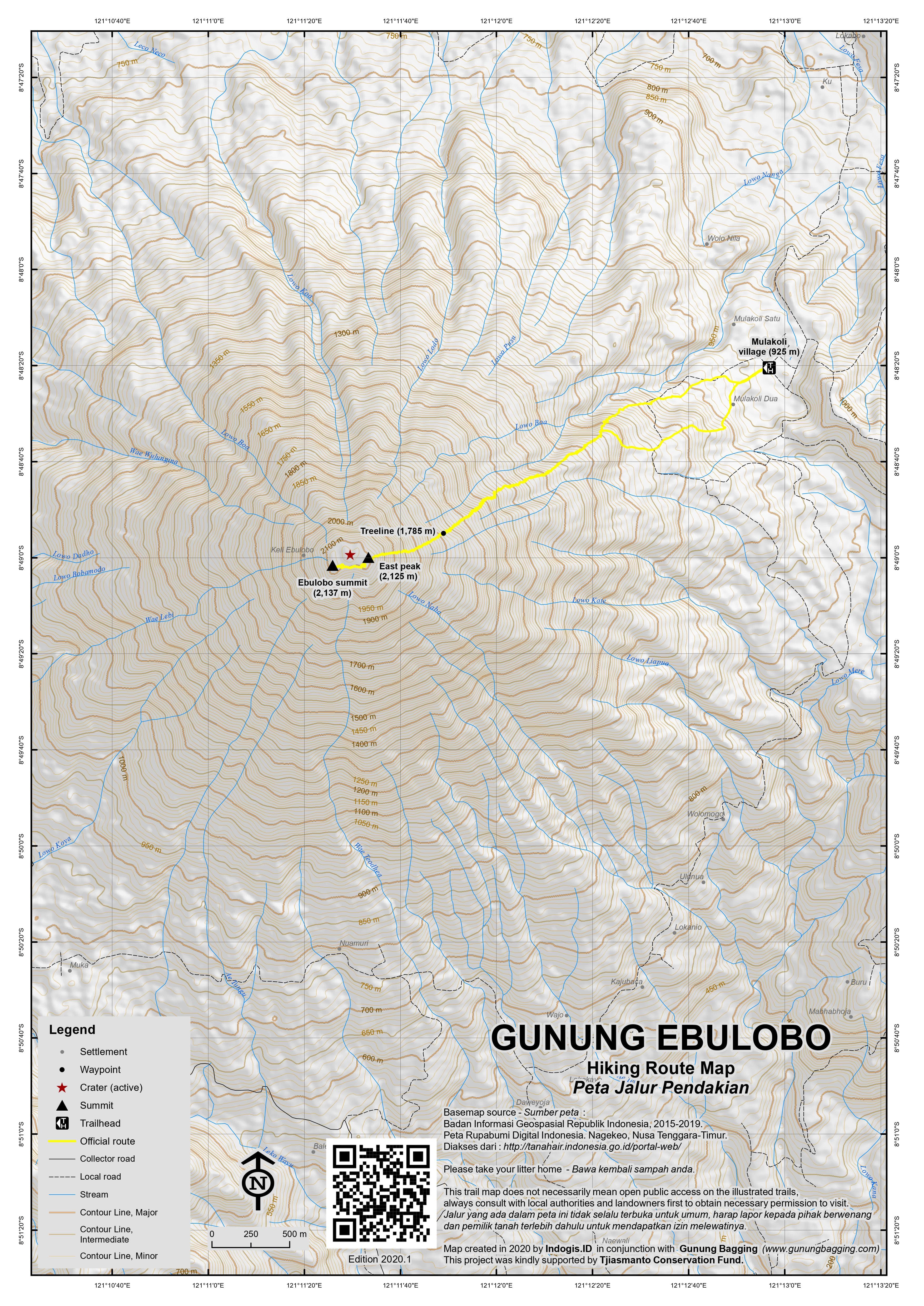 Peta Jalur Gunung Ebulobo