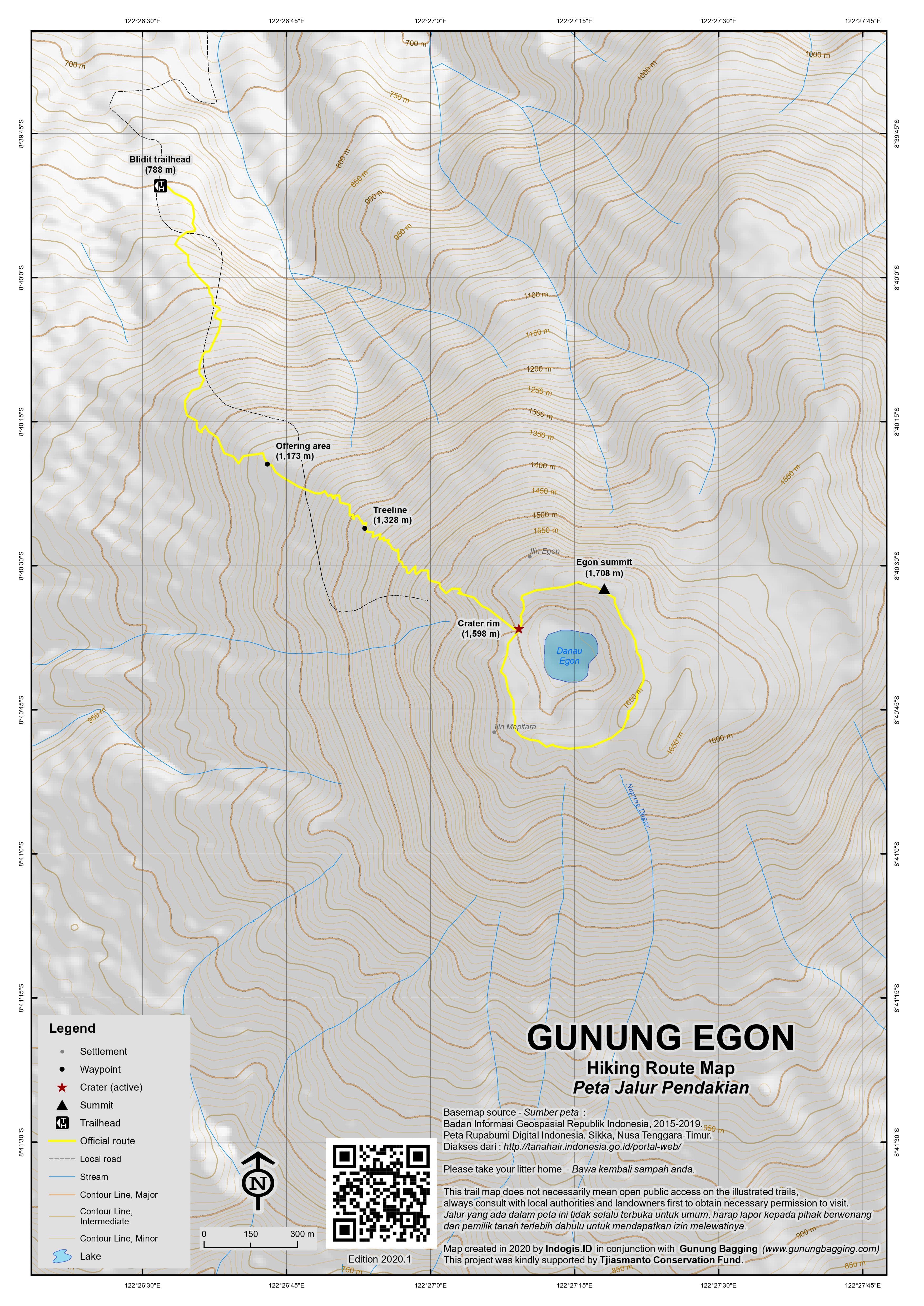 Peta Jalur Gunung Egon