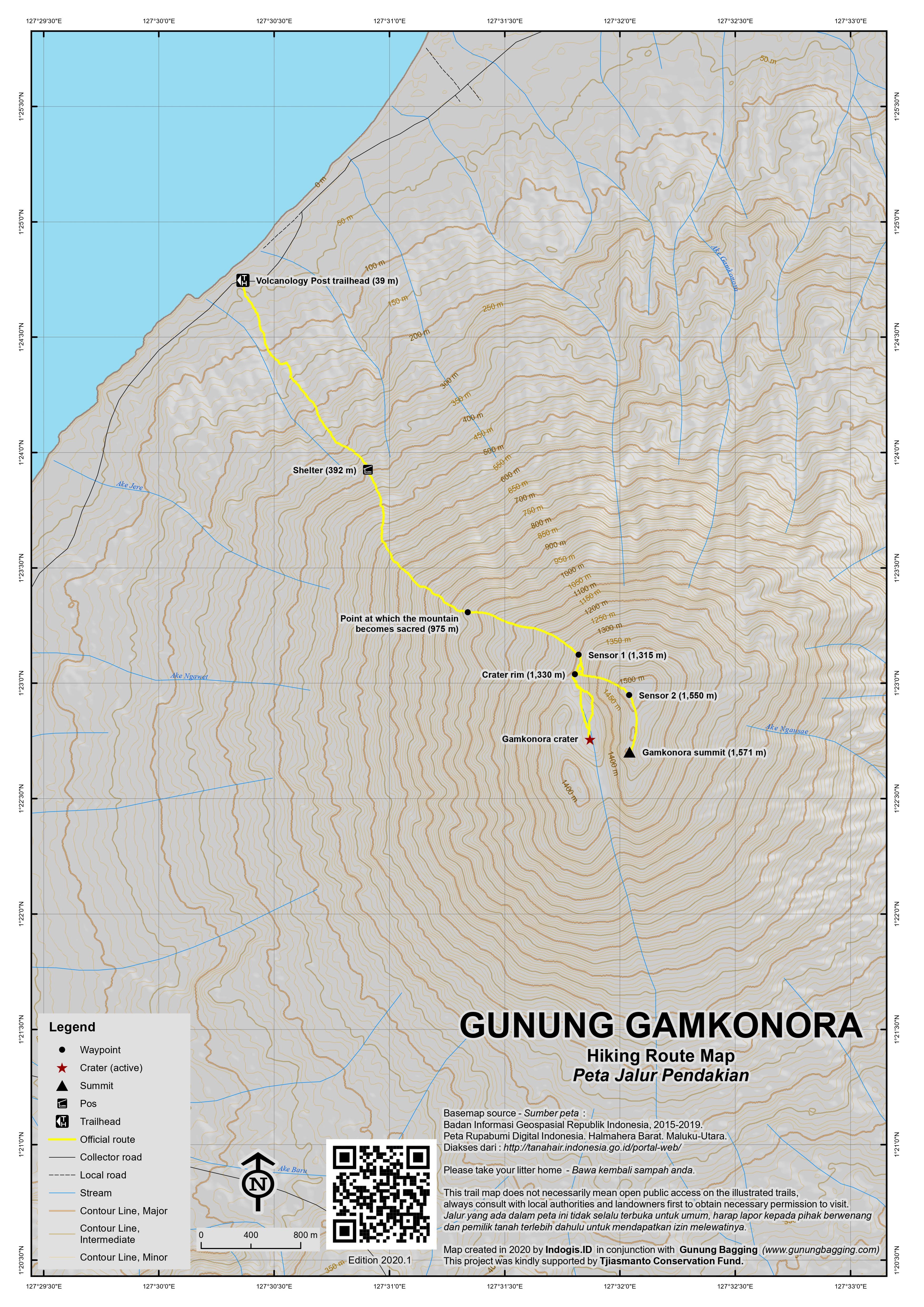 Peta Jalur Gunung Gamkonora
