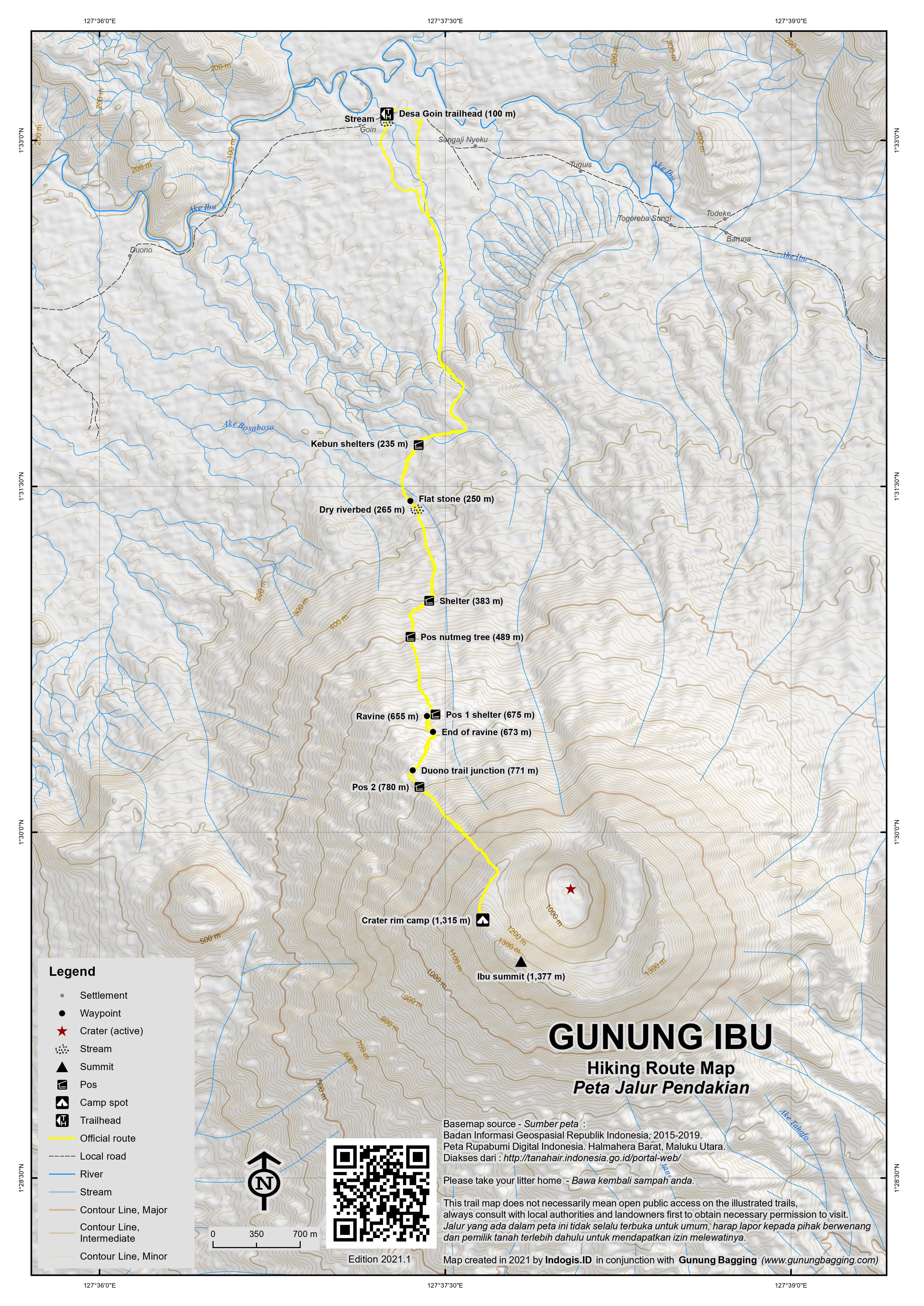 Peta Jalur Gunung Ibu