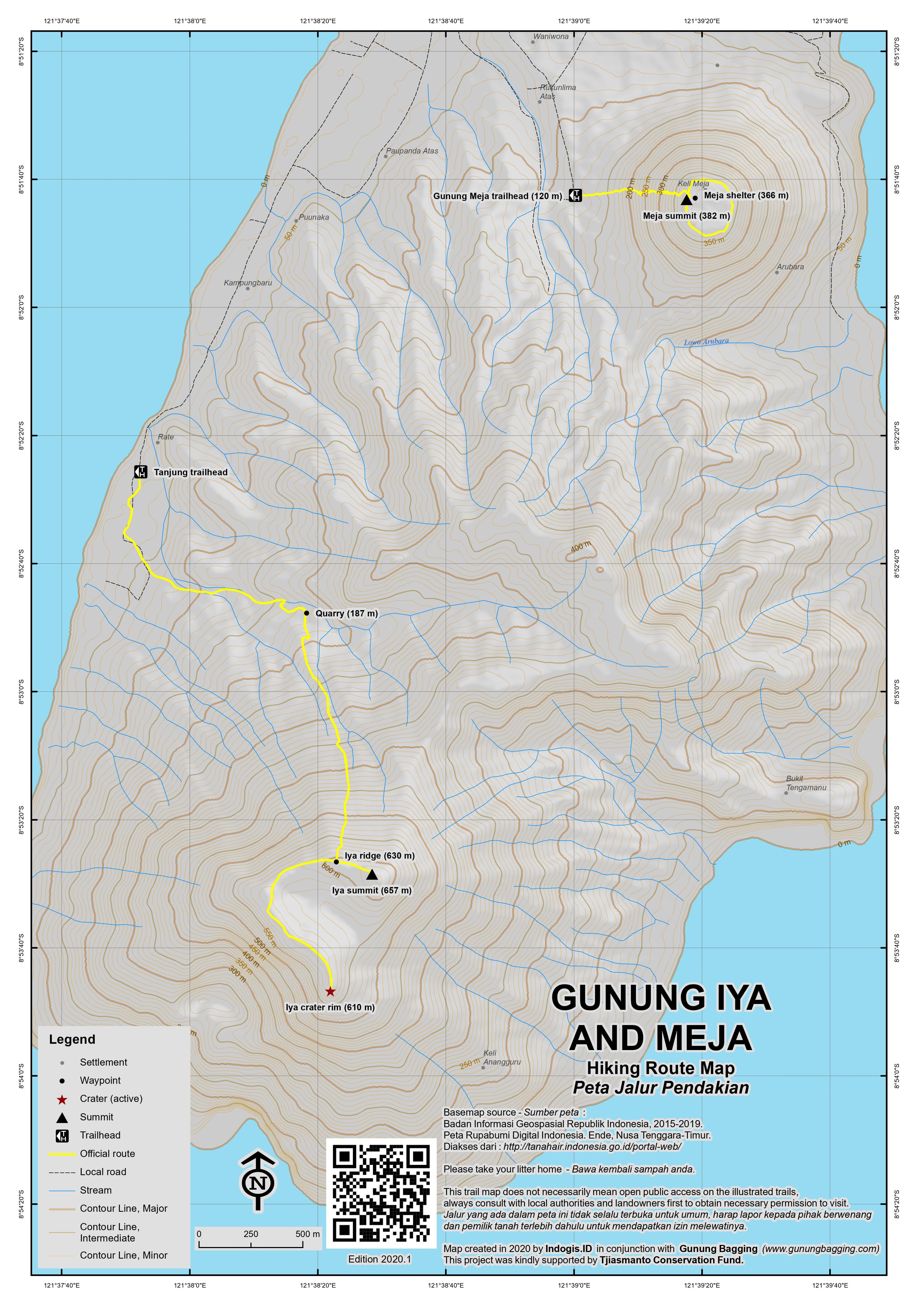Peta Jalur Gunung Iya