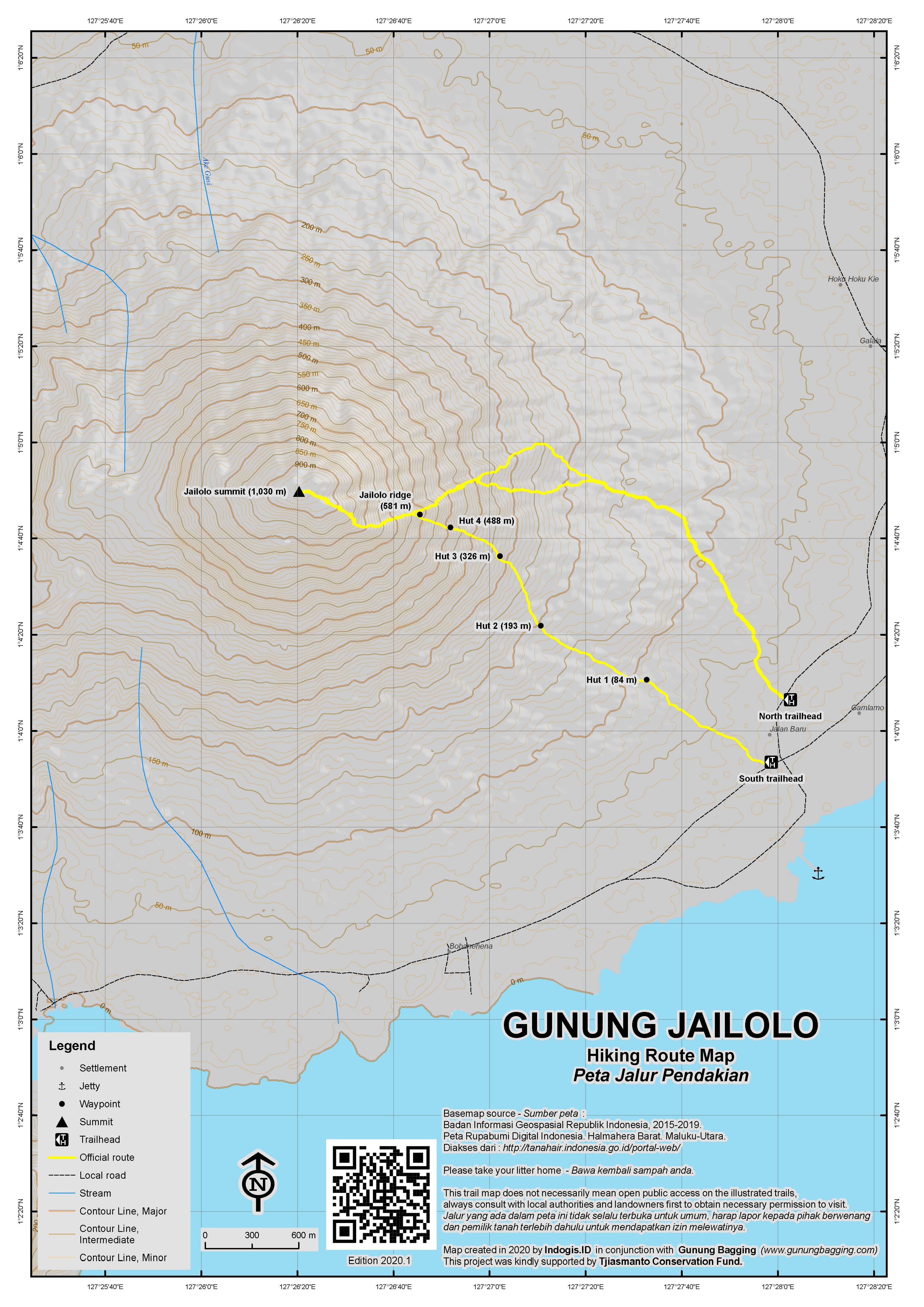 Peta Jalur Gunung Jailolo