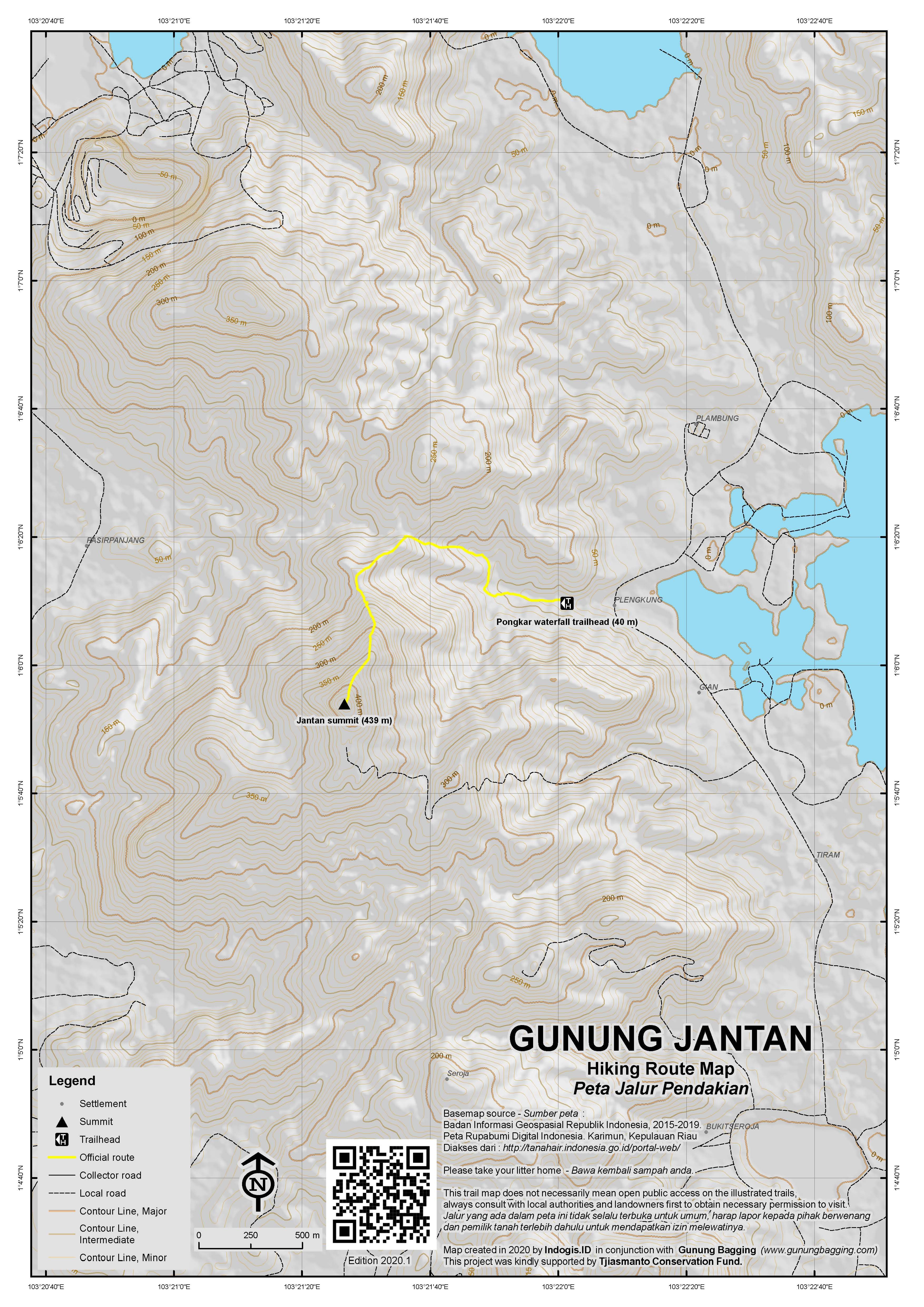 Peta Jalur Gunung Jantan