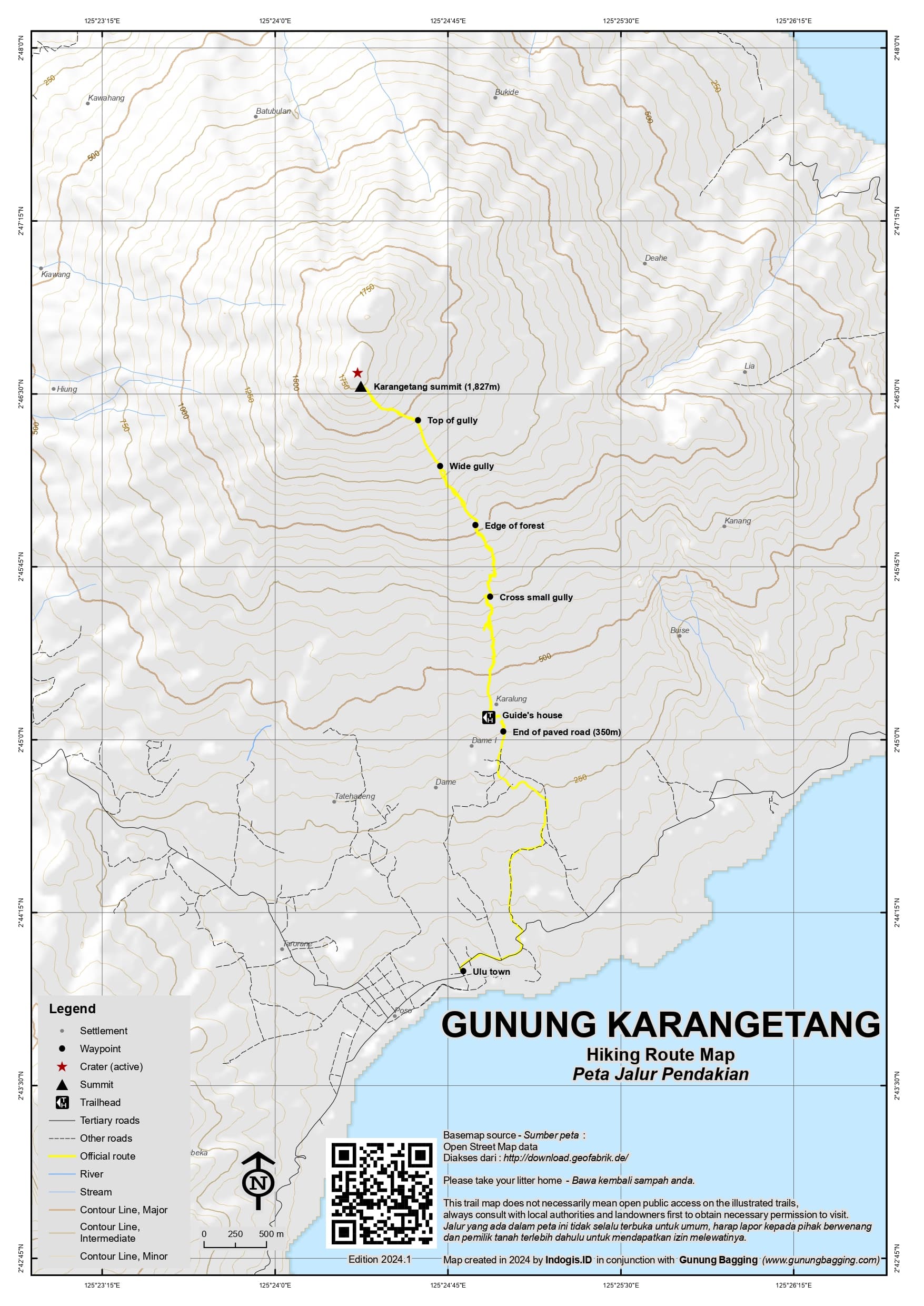 Peta Jalur Gunung Karangetang