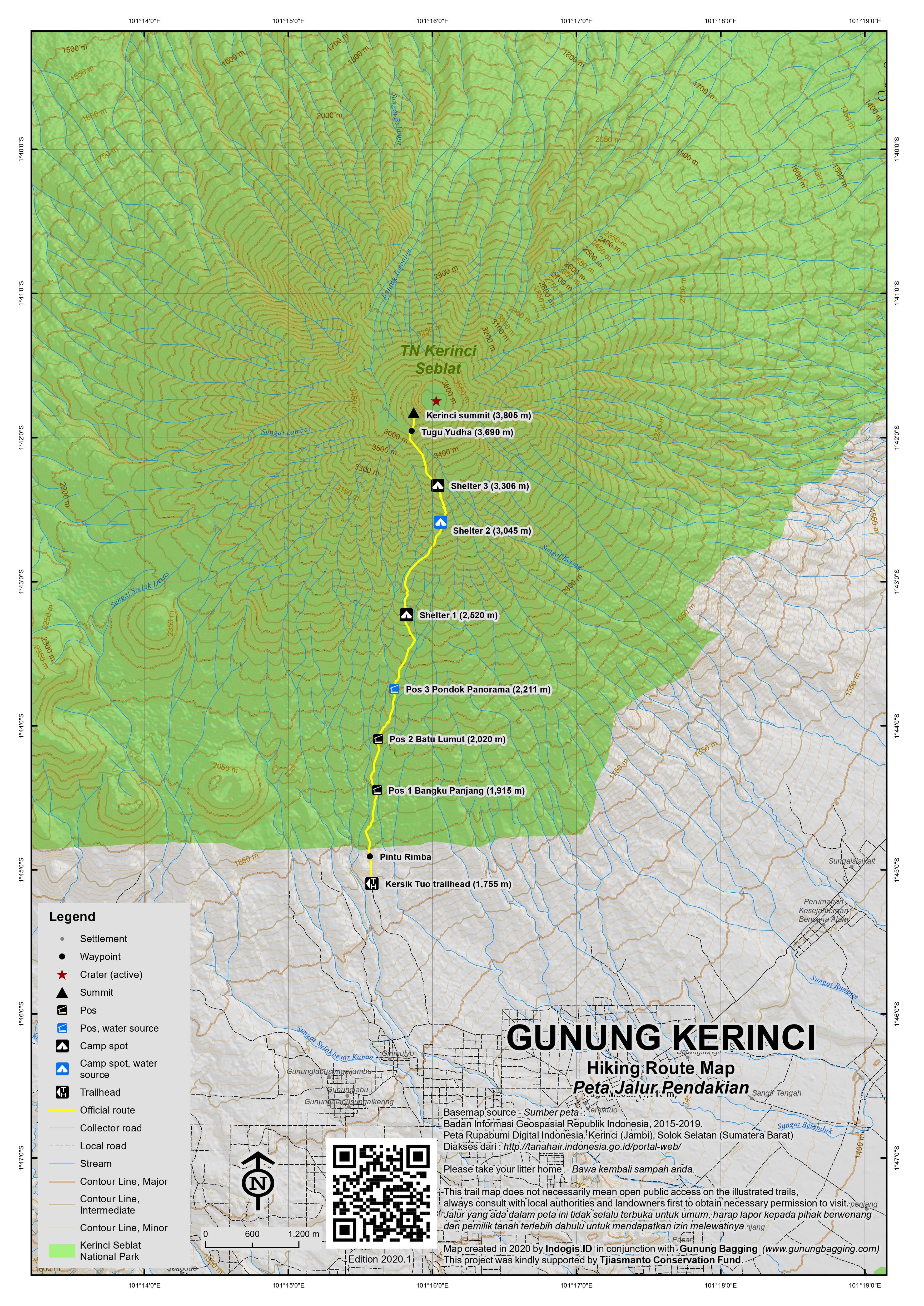 Peta Jalur Gunung Kerinci