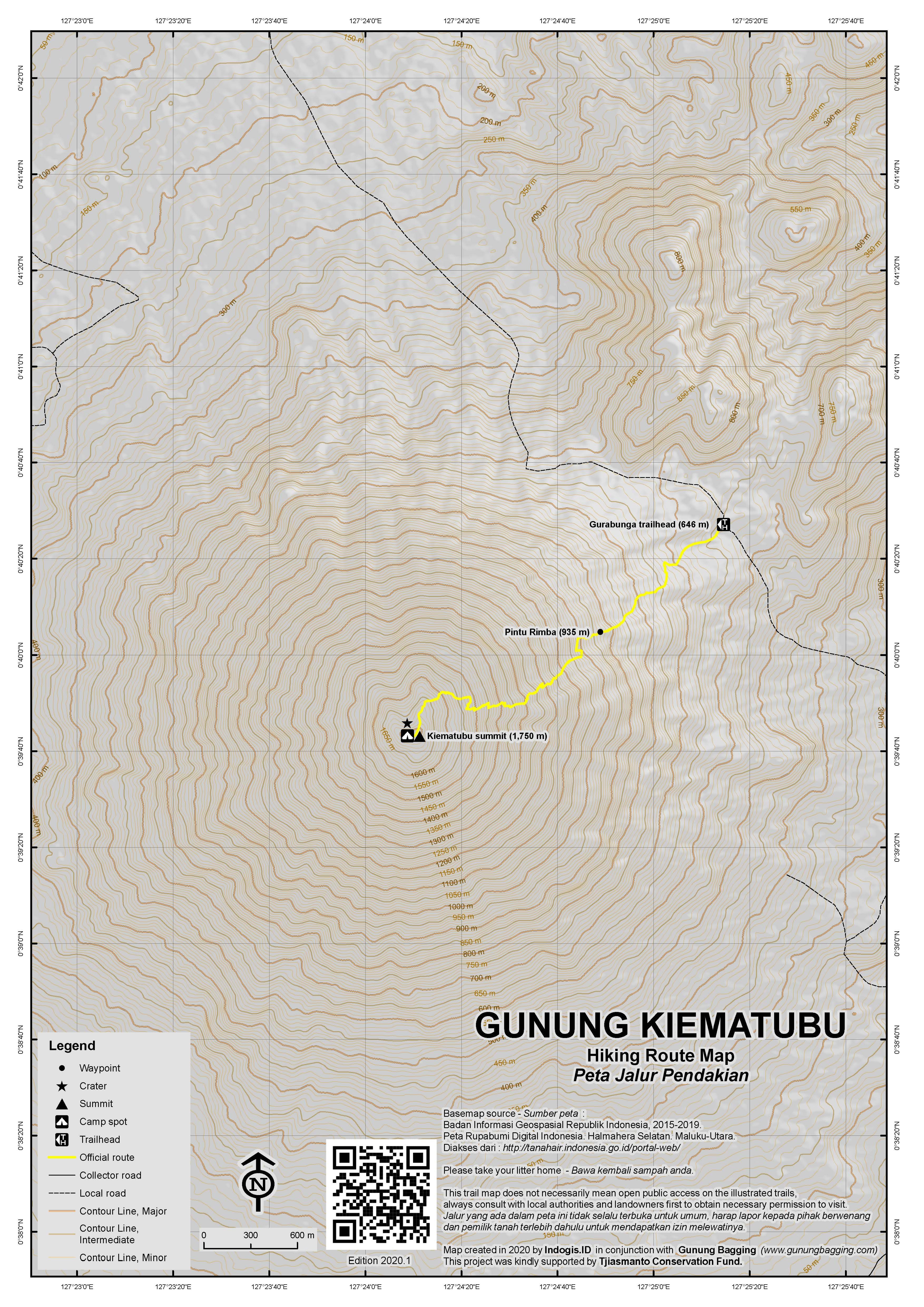 Peta Jalur Gunung Kiematubu