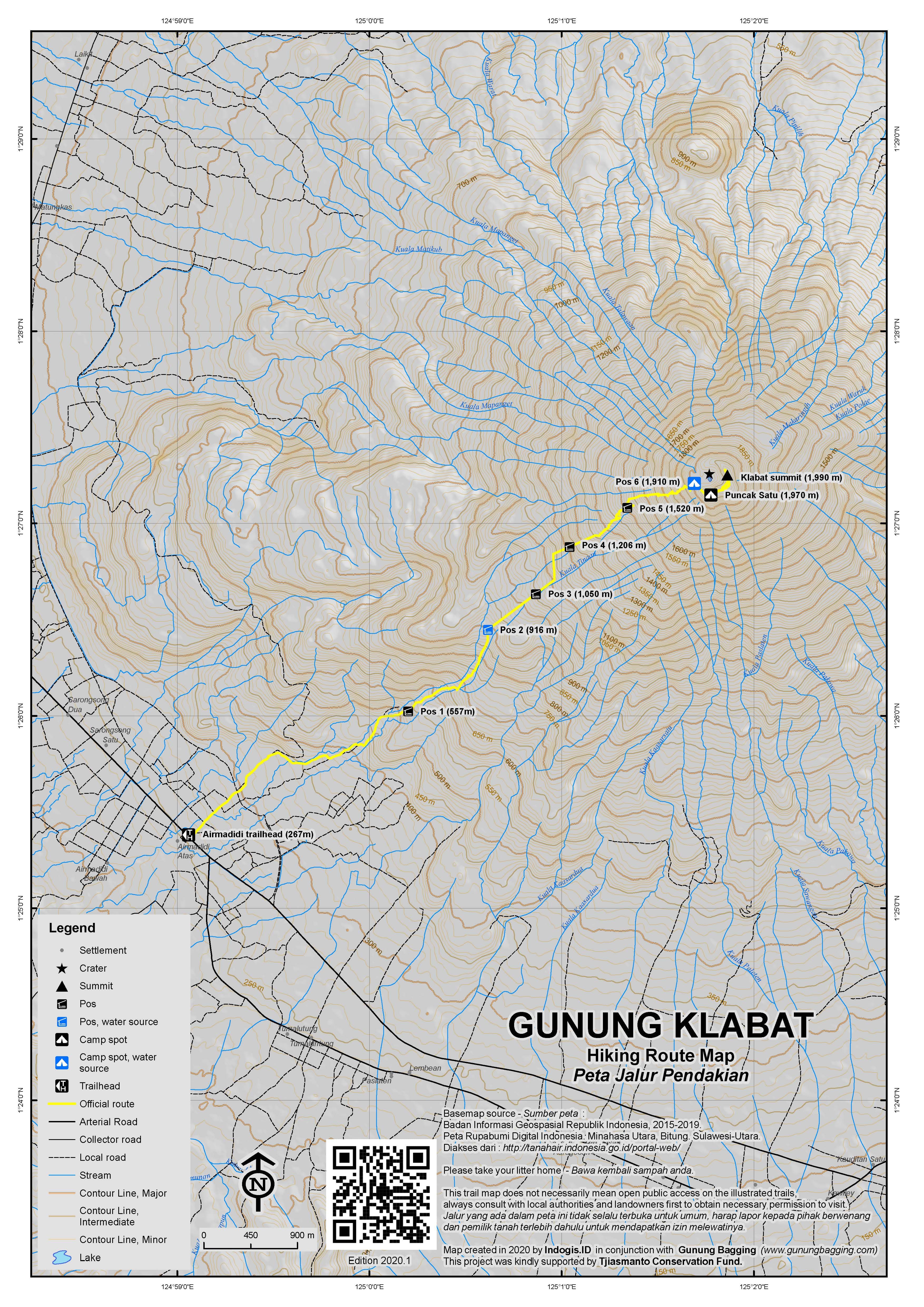 Peta Jalur Gunung Klabat