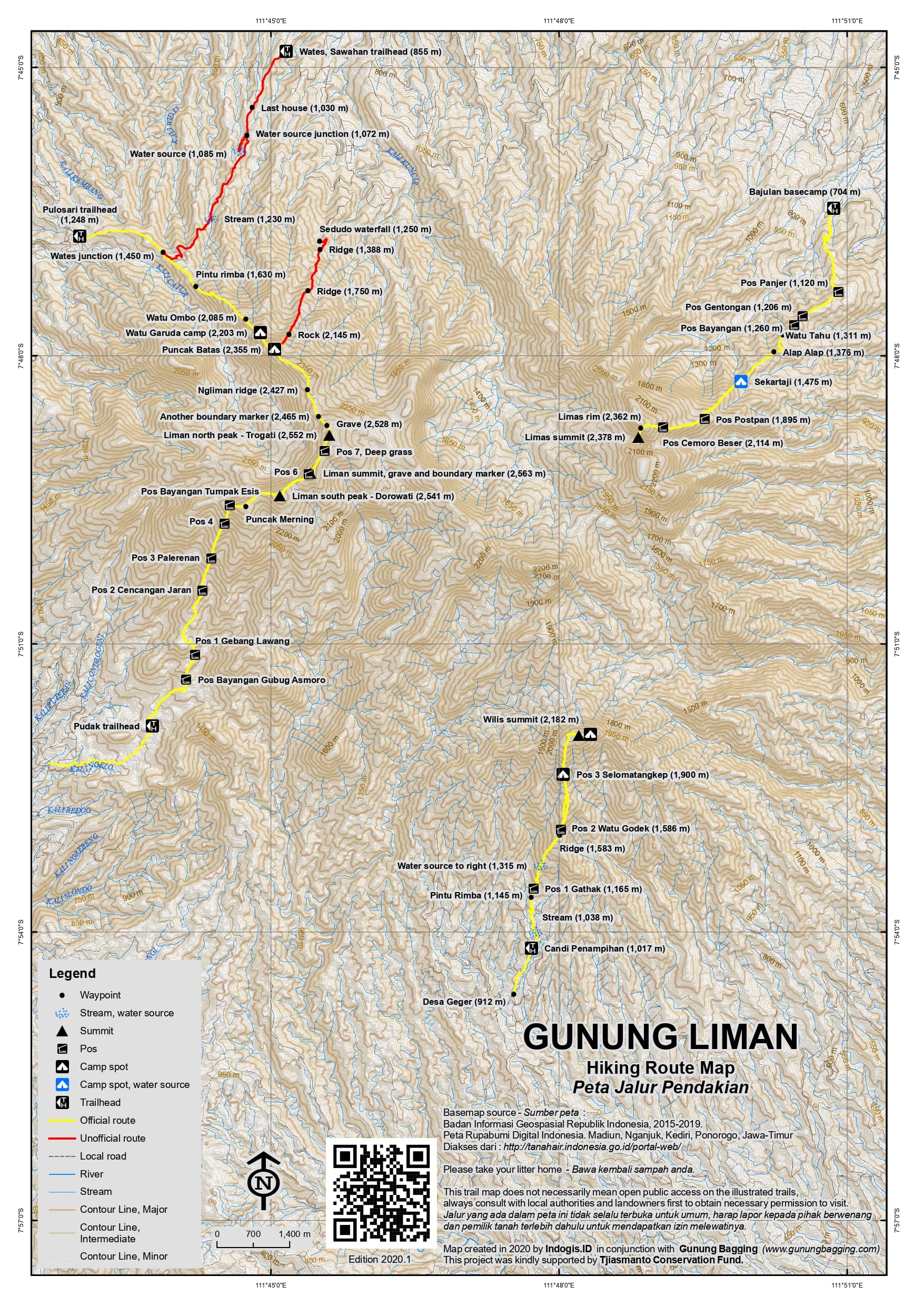 Peta Jalur Gunung Liman