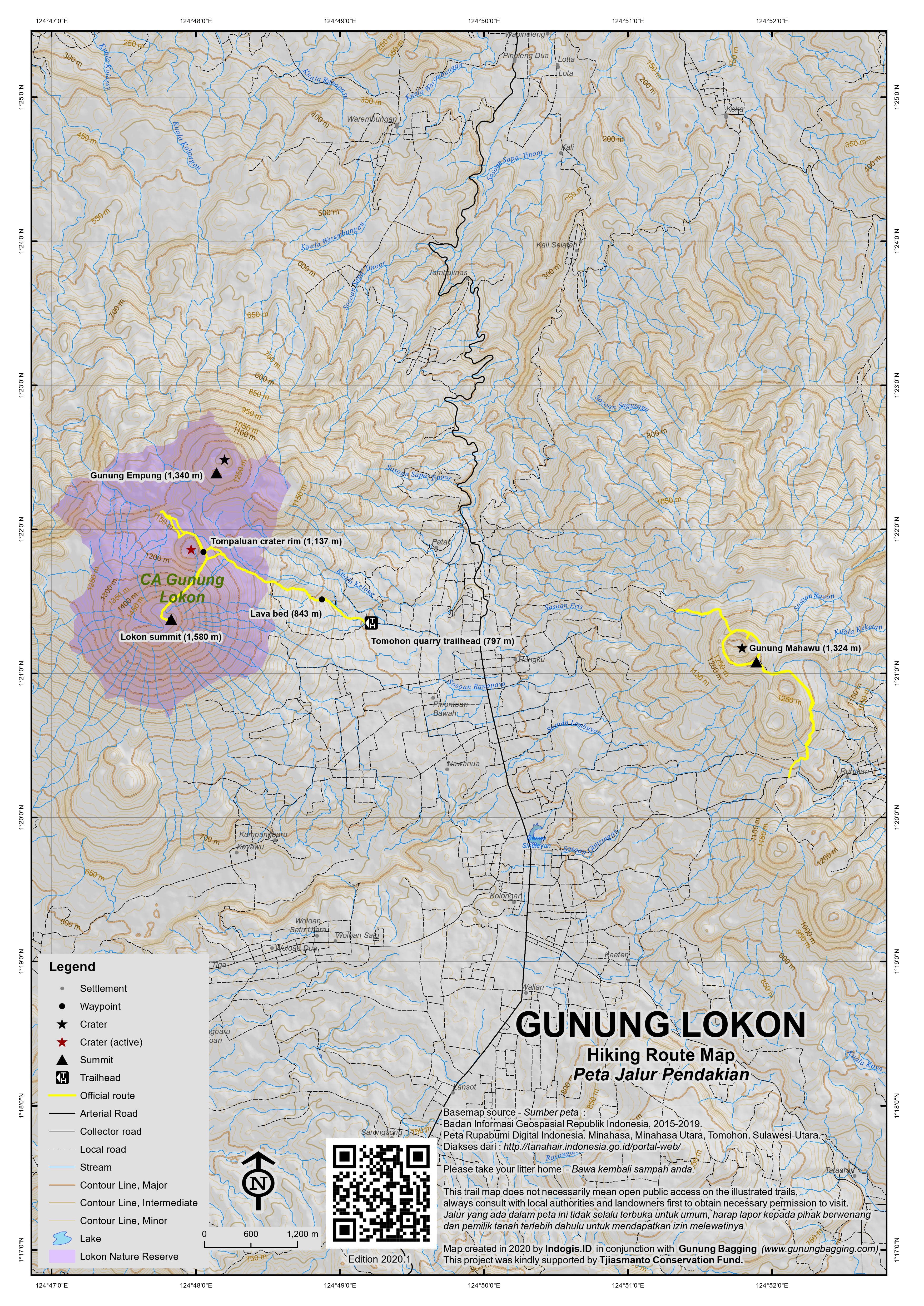 Peta Jalur Gunung Lokon