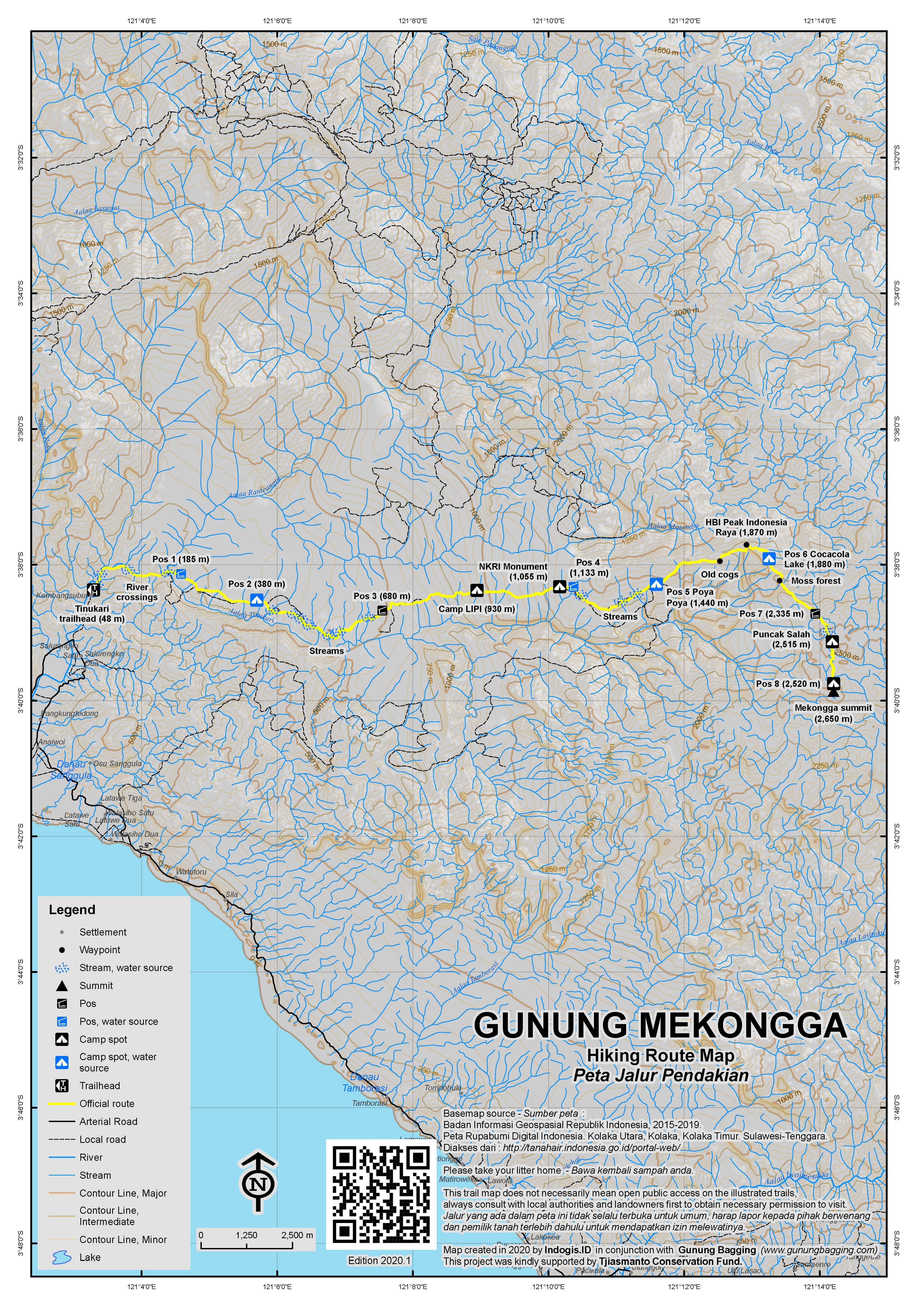 Peta Jalur Gunung Mekongga