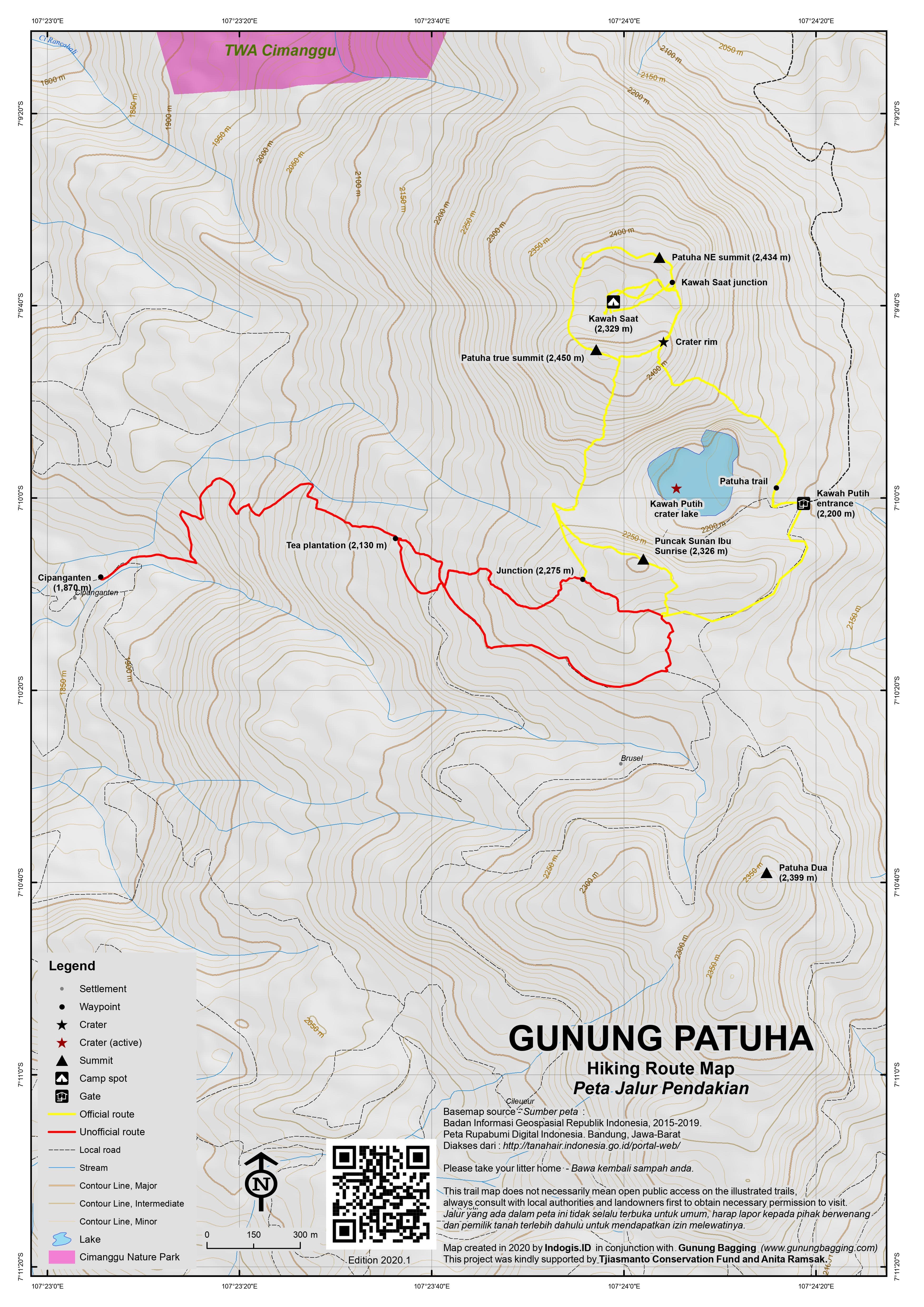 Peta Jalur Gunung Patuha