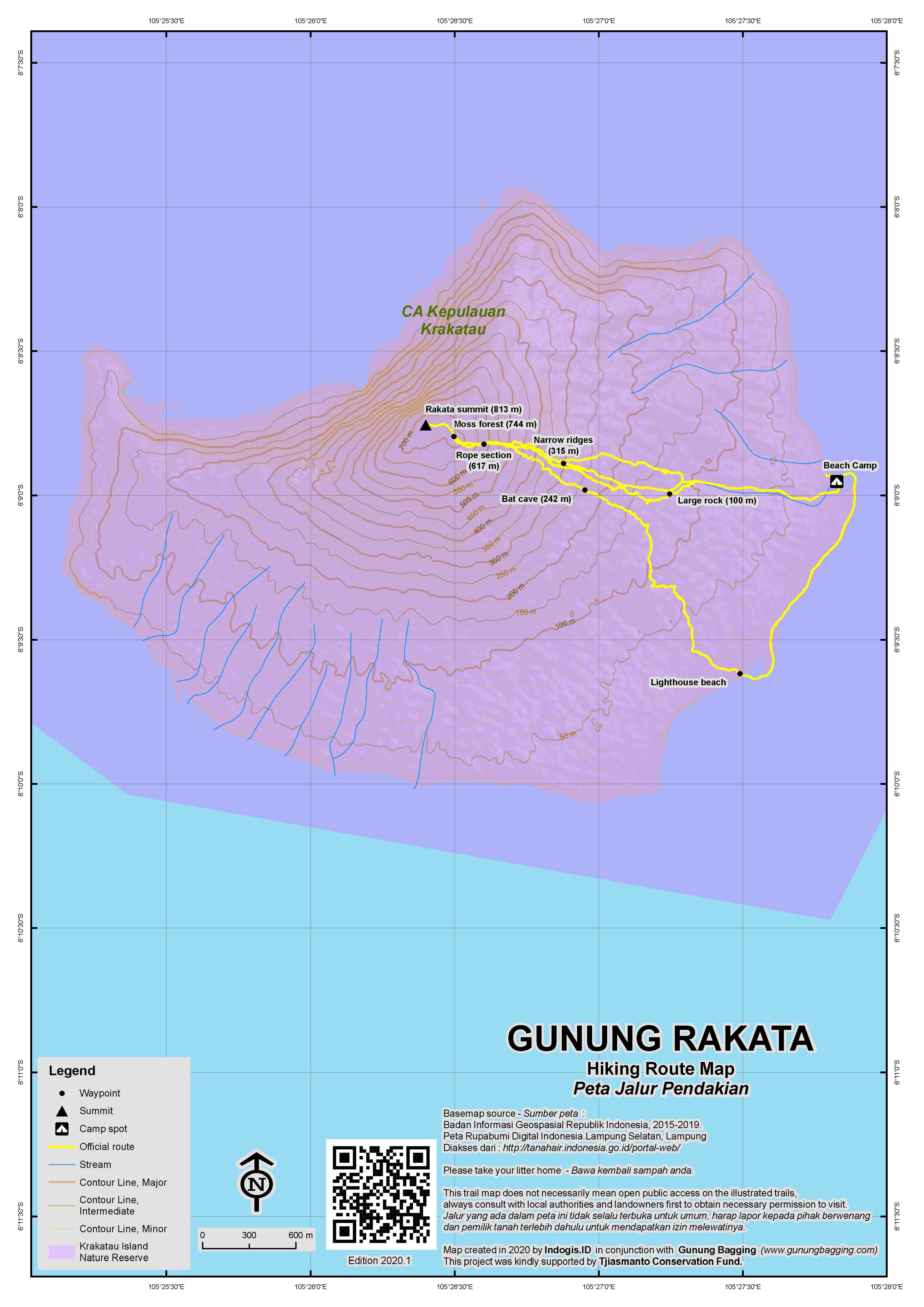 Peta Jalur Gunung Rakata