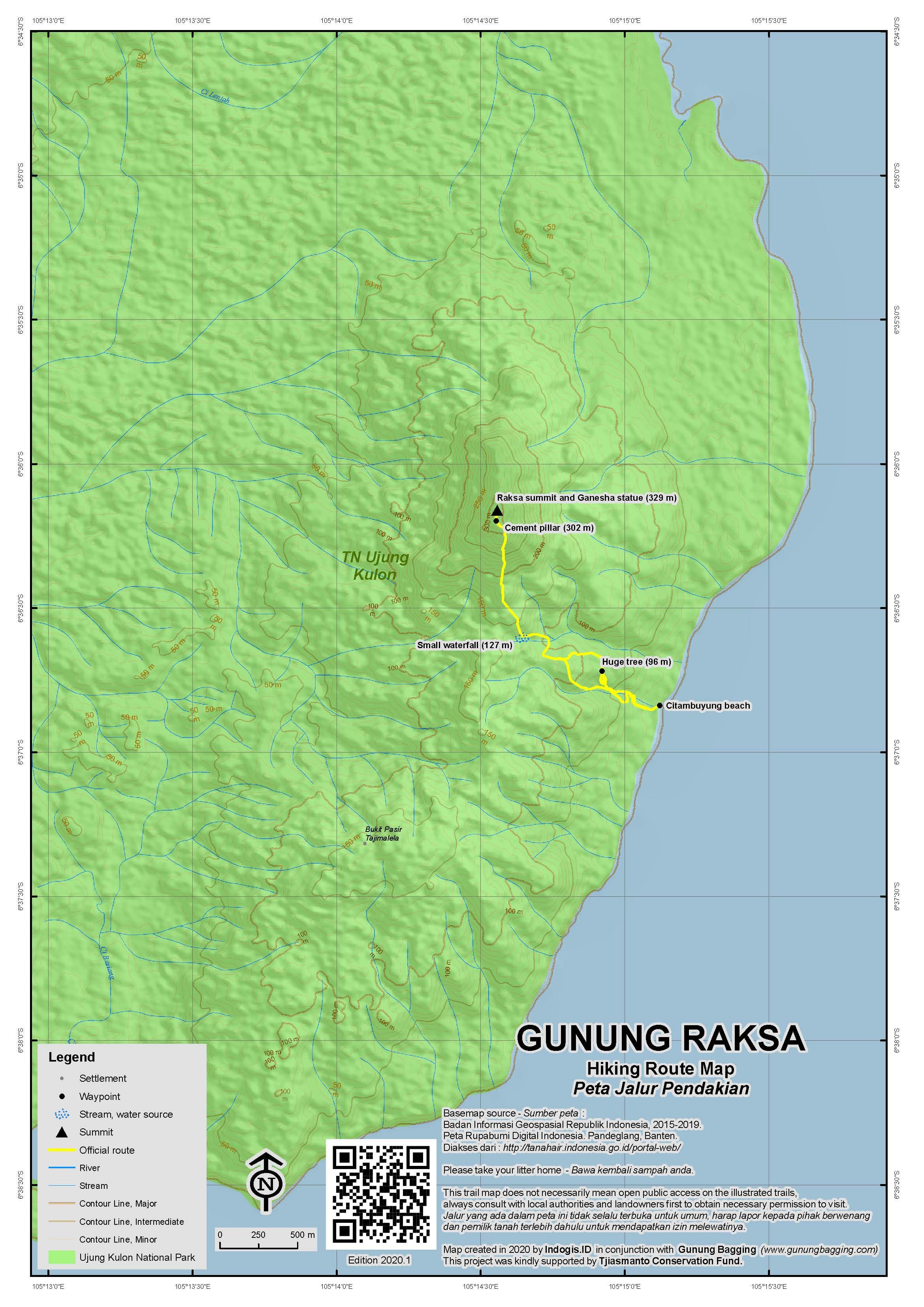 Peta Jalur Gunung Raksa