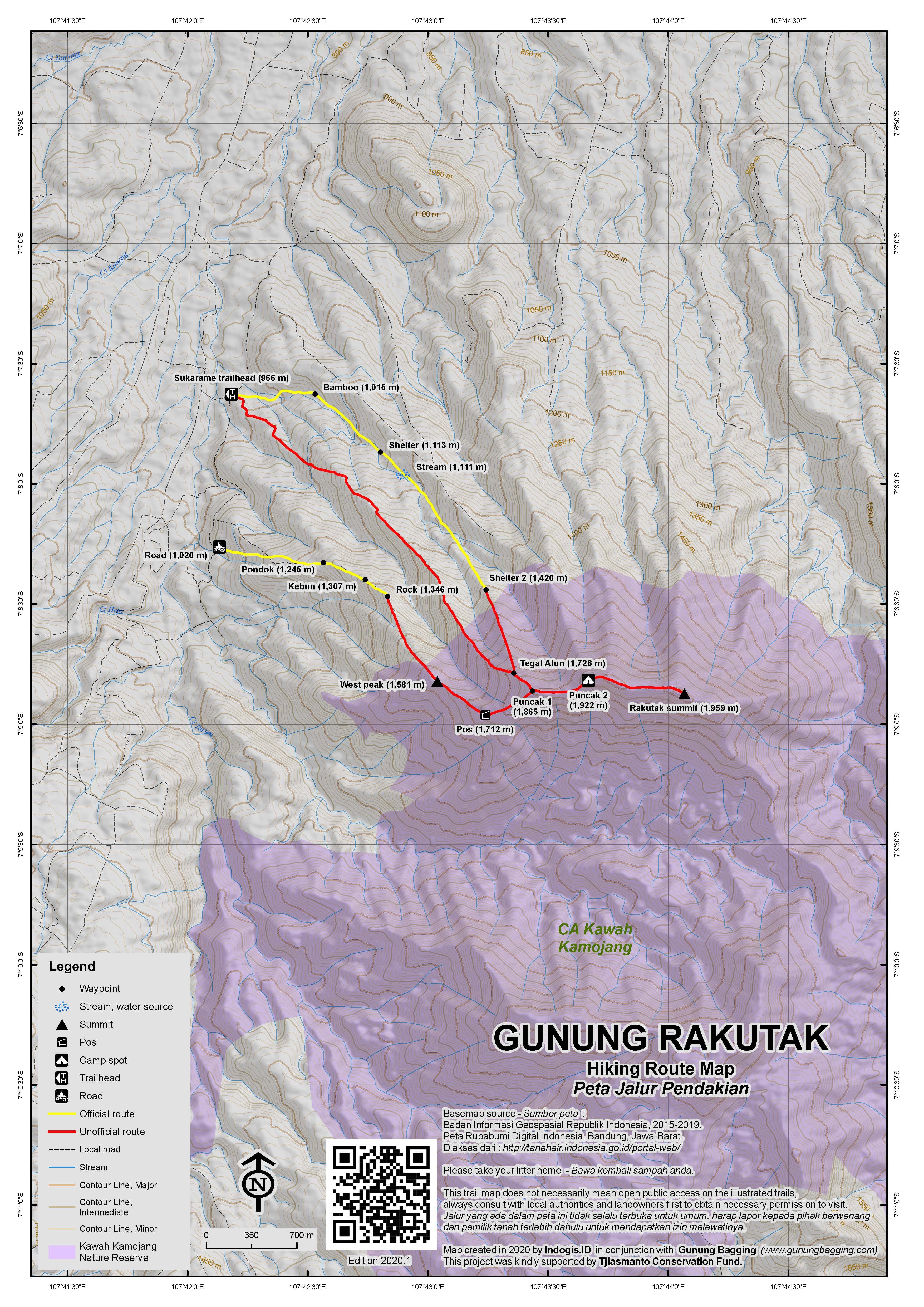 Peta Jalur Gunung Rakutak