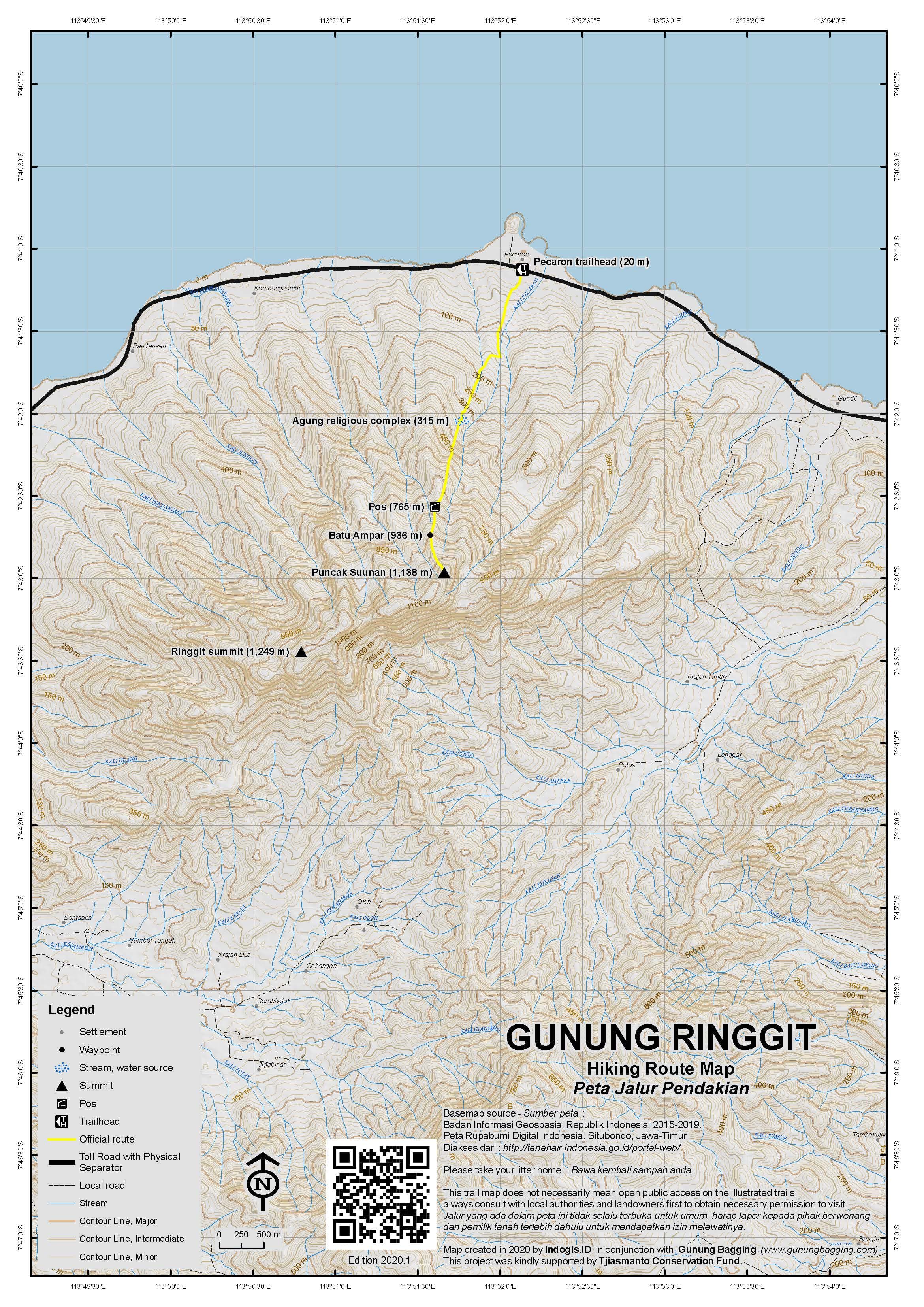 Peta Jalur Gunung Ringgit