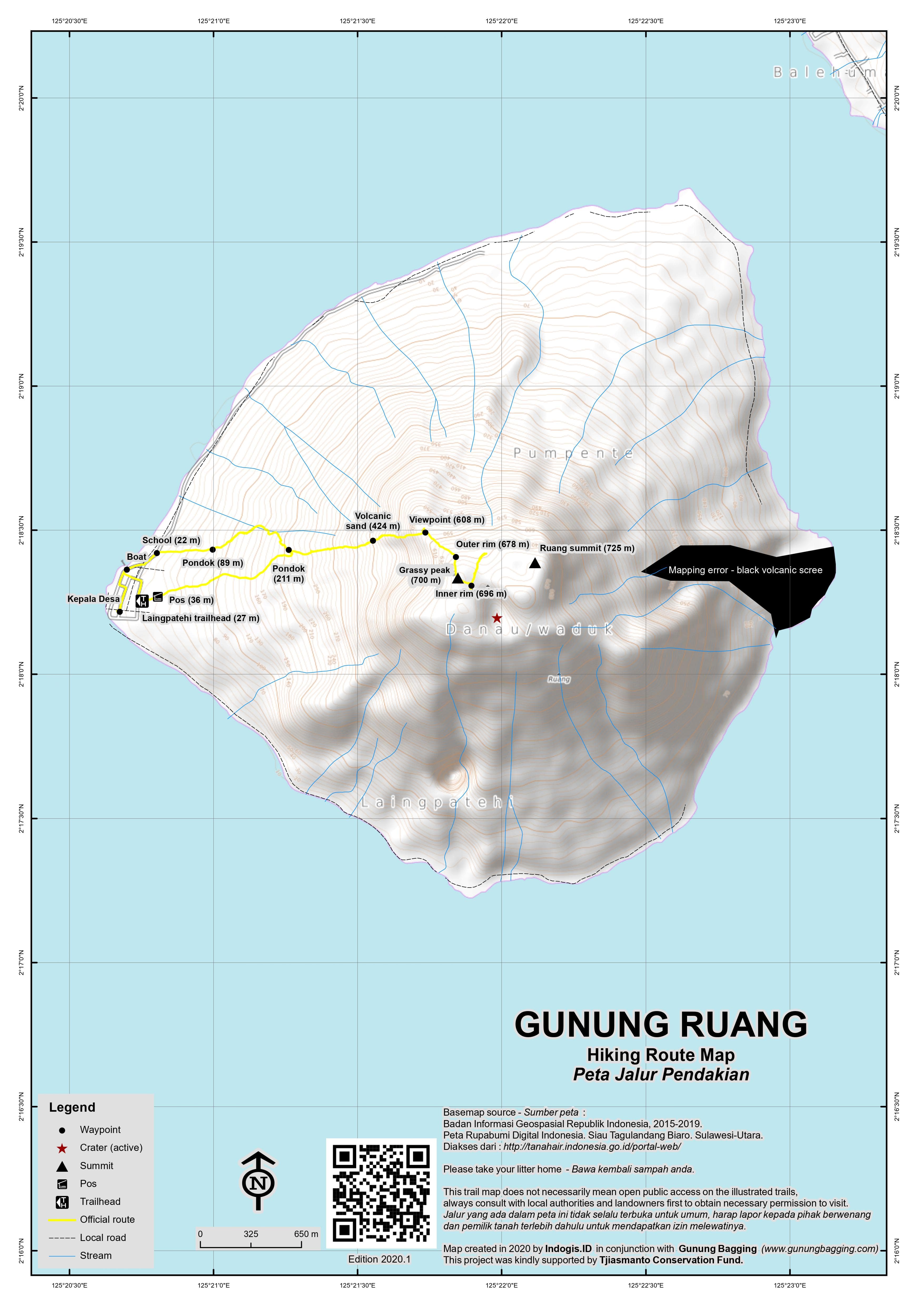 Peta Jalur Gunung Ruang