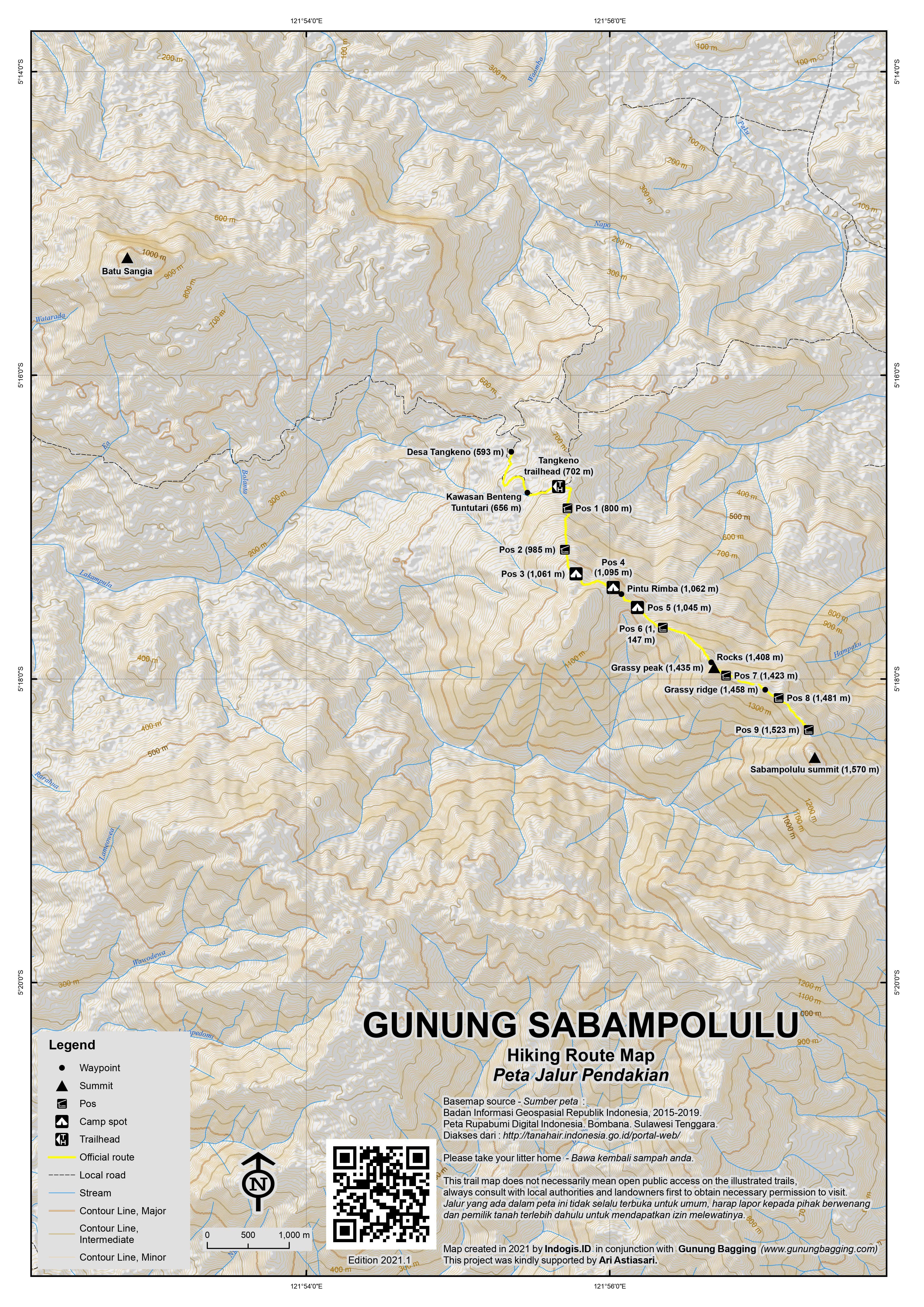 Peta Jalur Gunung Sabampolulu