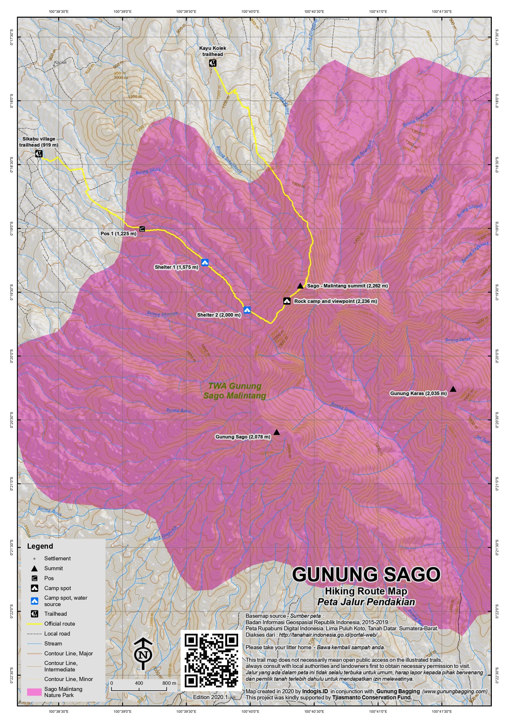 Peta Jalur Gunung Sago