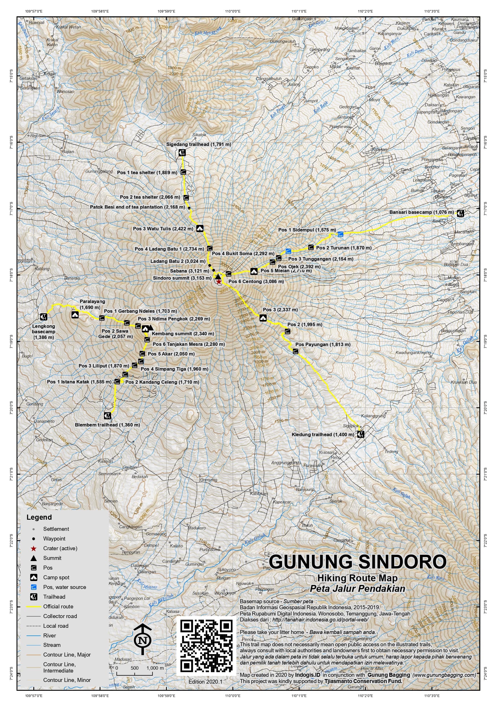 Peta Jalur Gunung Sindoro