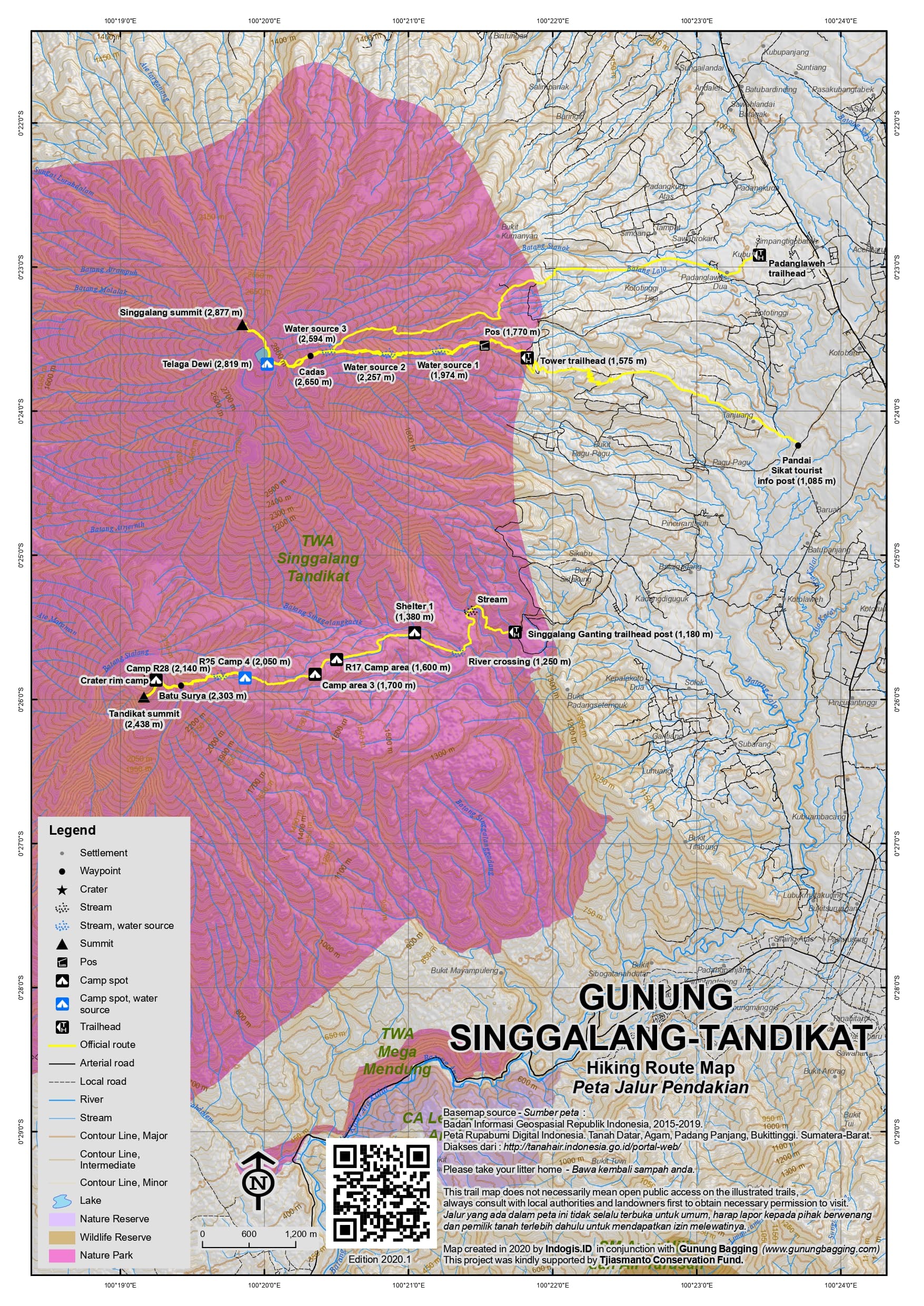 Peta Jalur Gunung Singgalang