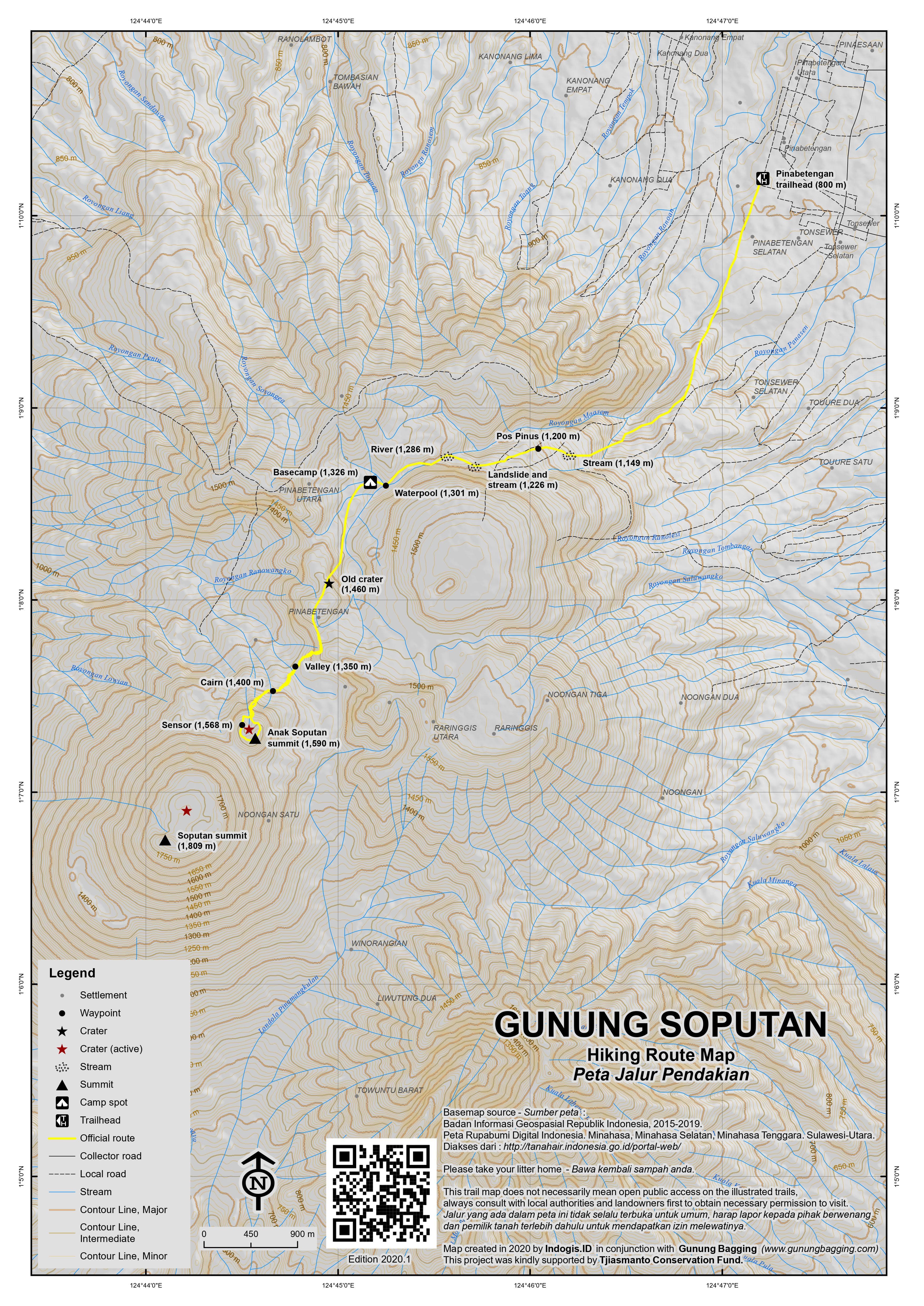 Peta Jalur Gunung Soputan