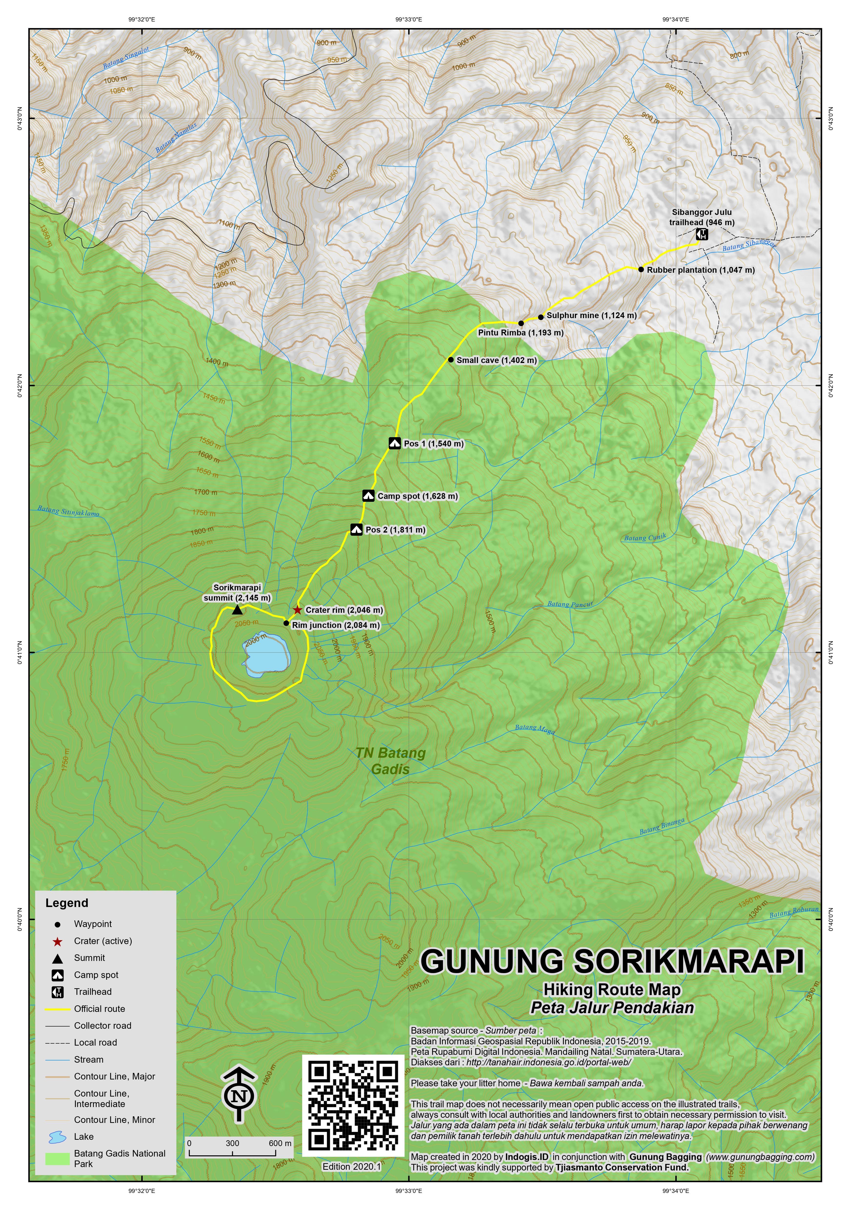Peta Jalur Gunung Sorikmarapi