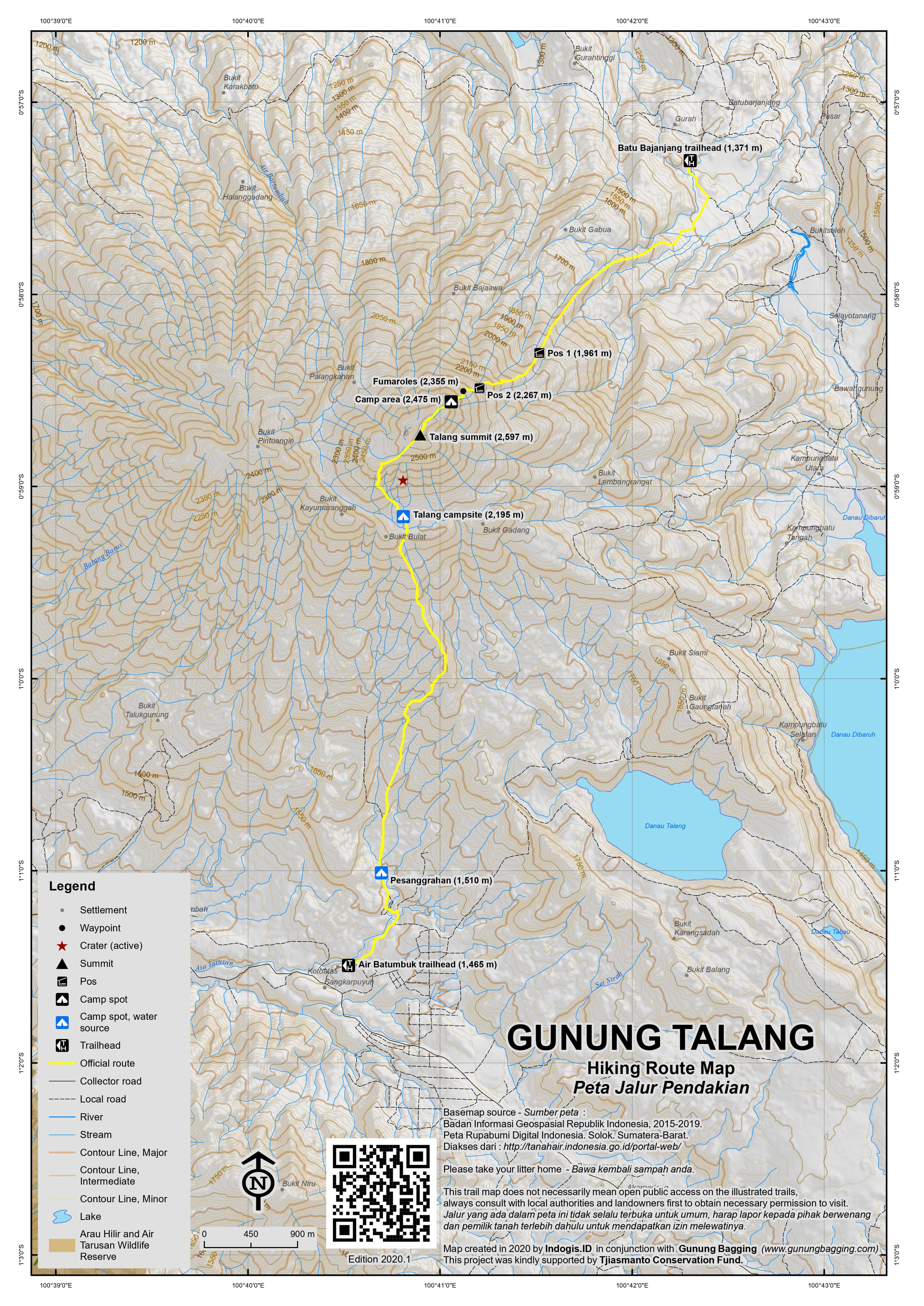 Peta Jalur Gunung Talang