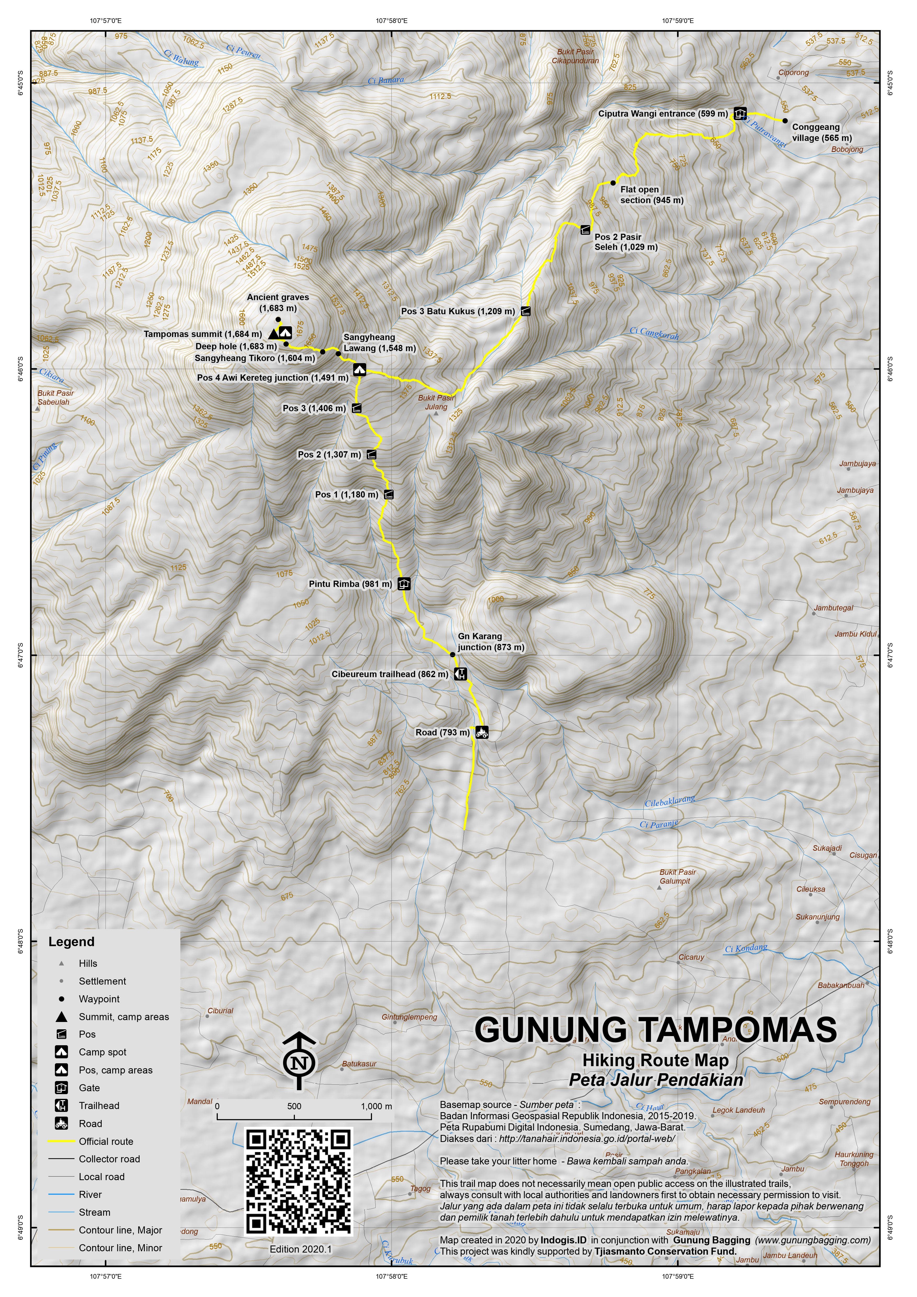 Peta Jalur Gunung Tampomas