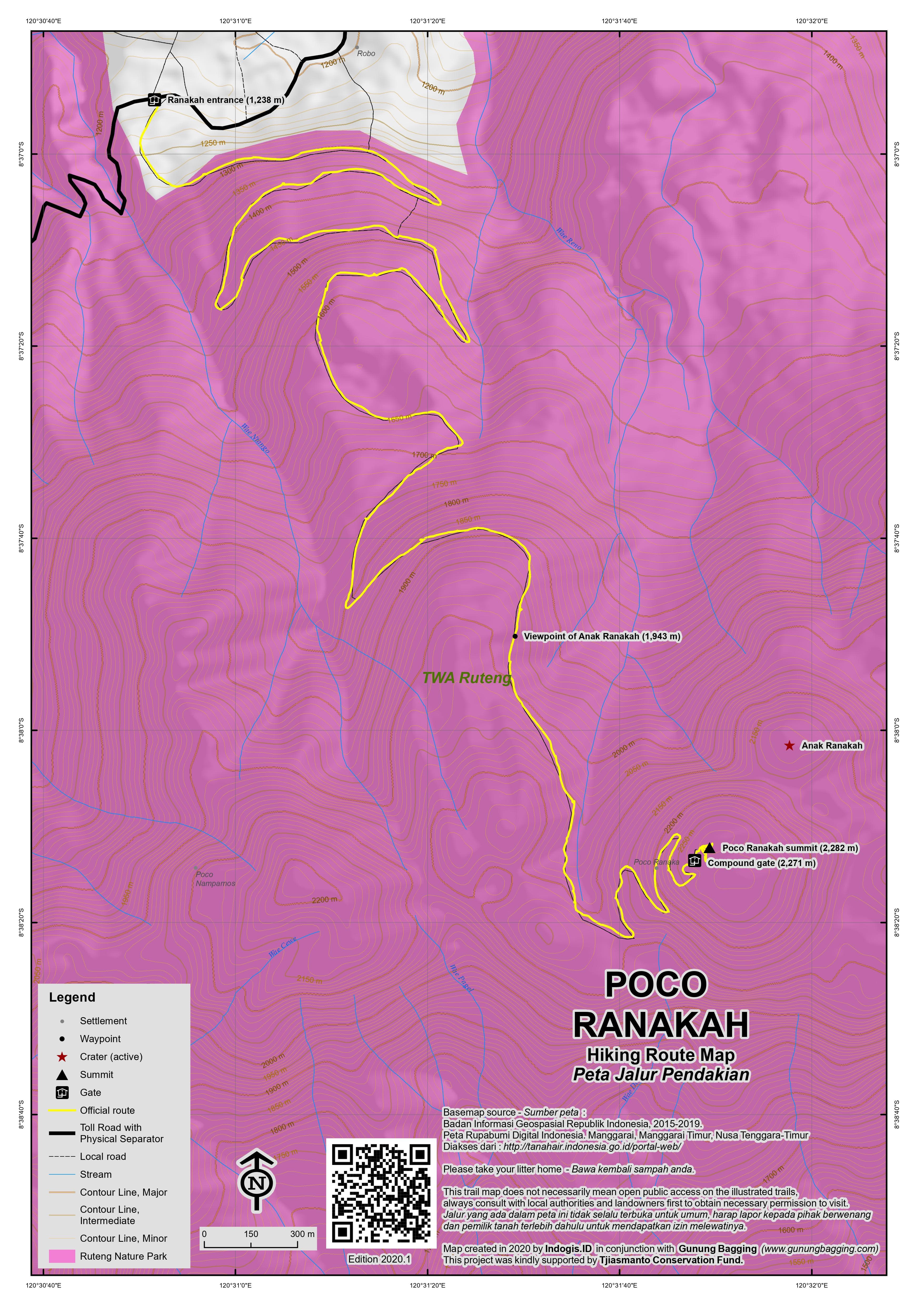 Peta Jalur Gunung Poco Ranakah