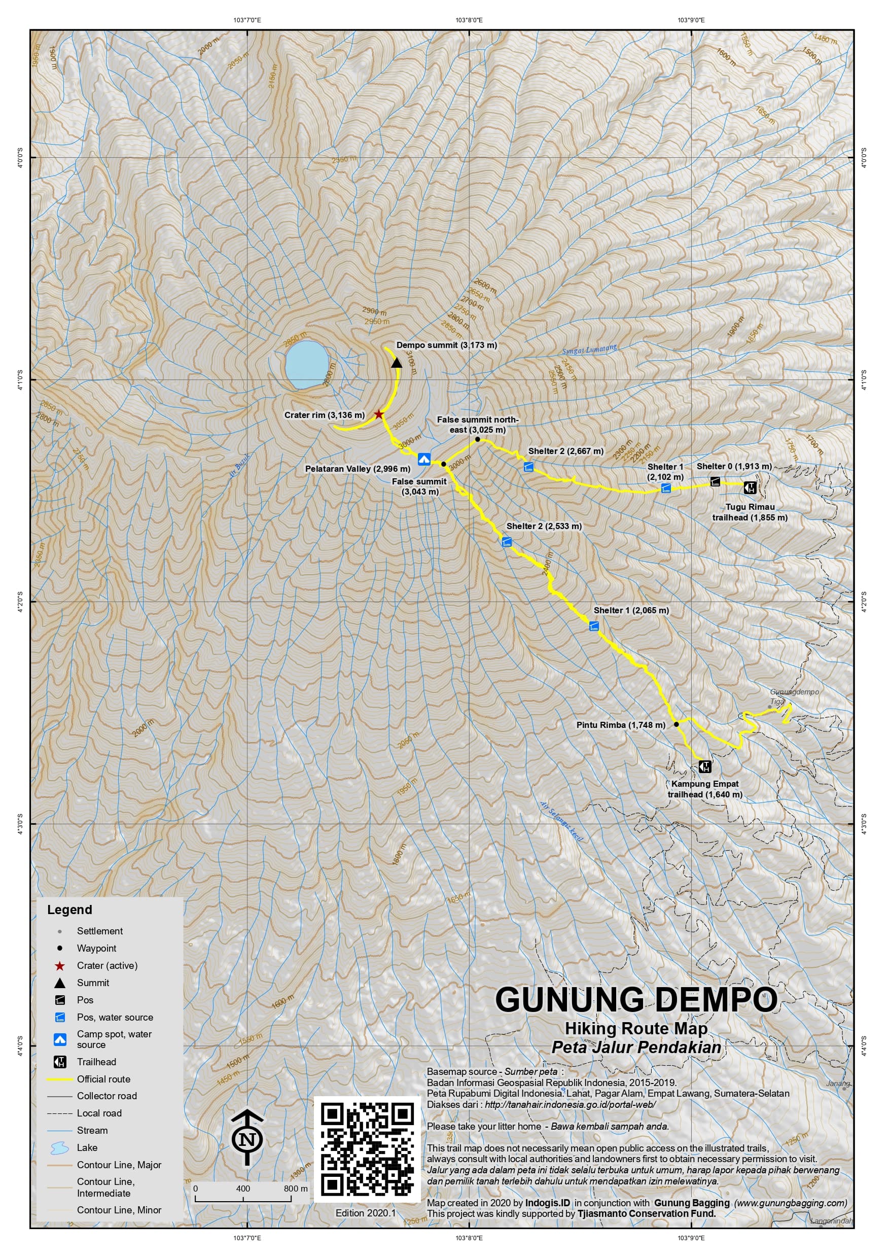 Peta Jalur Gunung Dempo